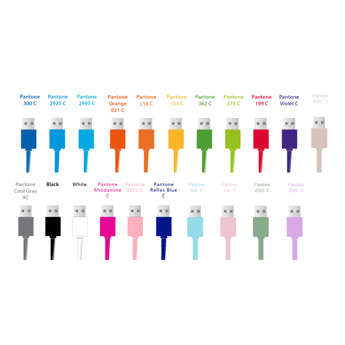 Custom Shape PVC Charging Cable with Keyring - Image 4