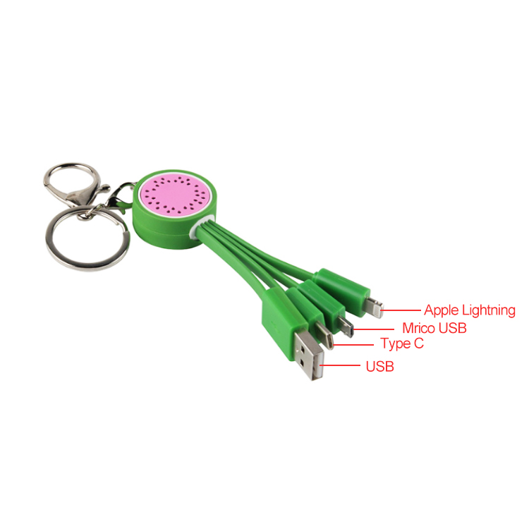 Custom Shape PVC Charging Cable with Keyring - Image 3