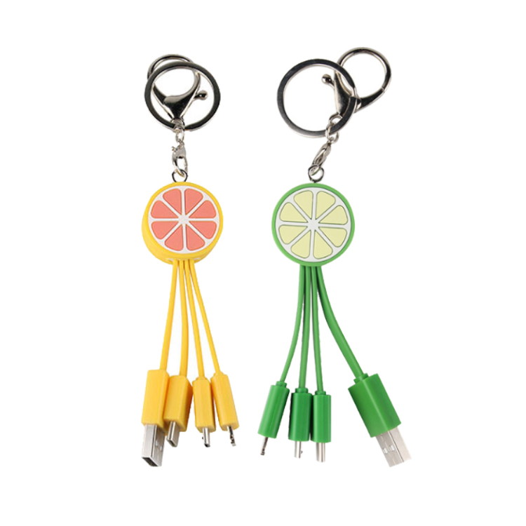 Custom Shape PVC Charging Cable with Keyring - Image 2