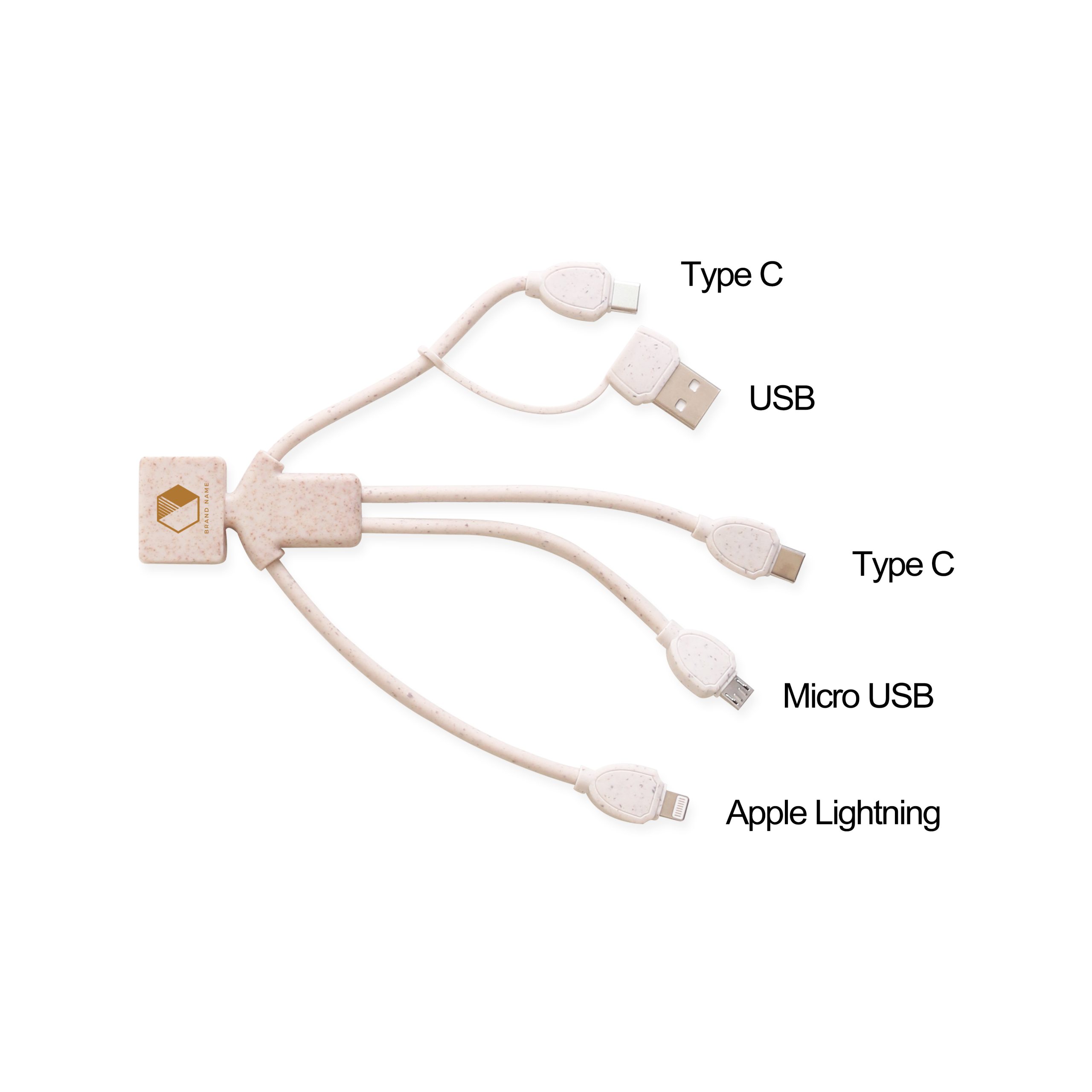 Wheat Straw Charging Cable - Man Shape - Image 3
