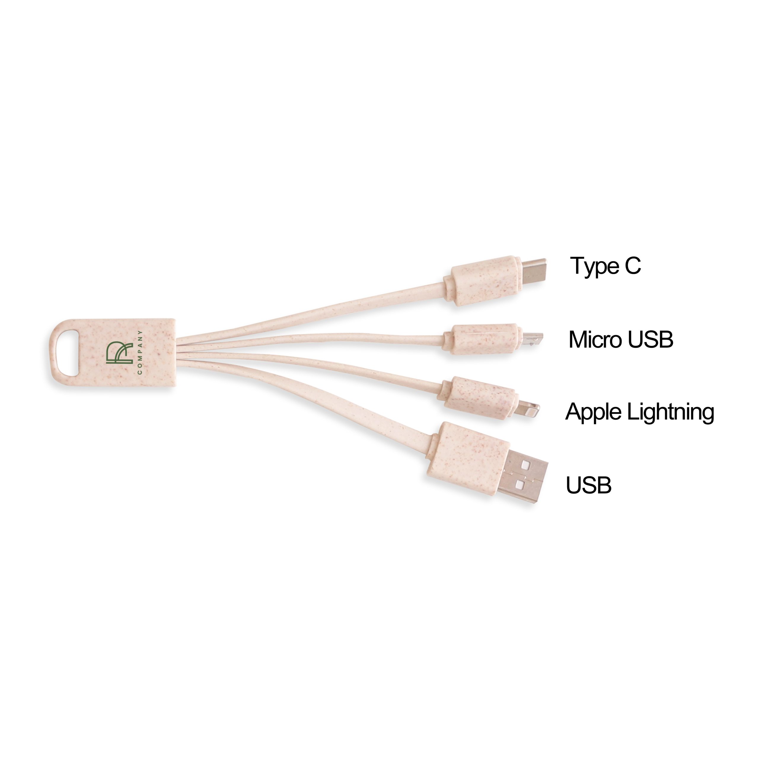 Wheat Straw Charging Cable - Square Shape B - Image 3