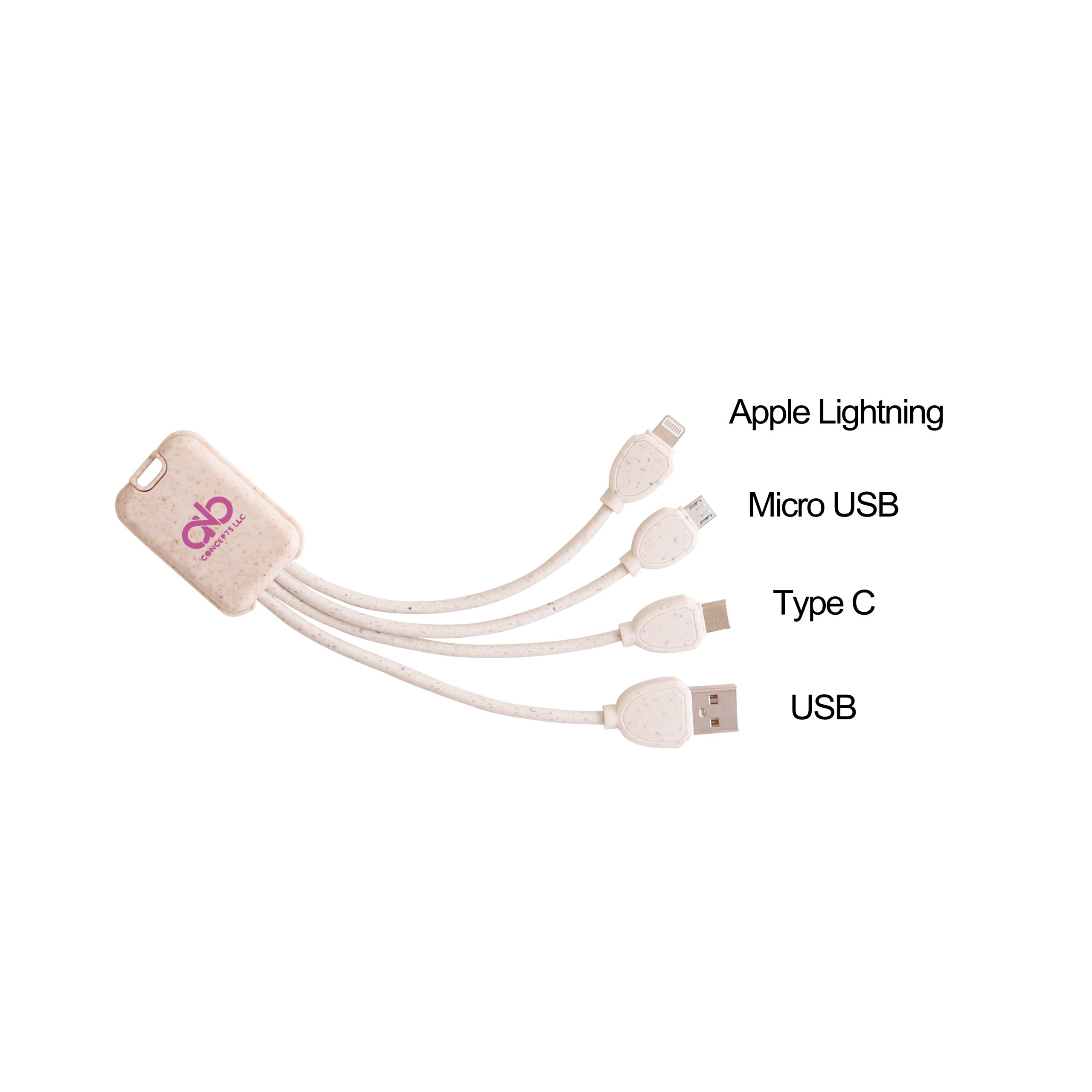 Wheat Straw Charging Cable - Square Shape A - Image 3