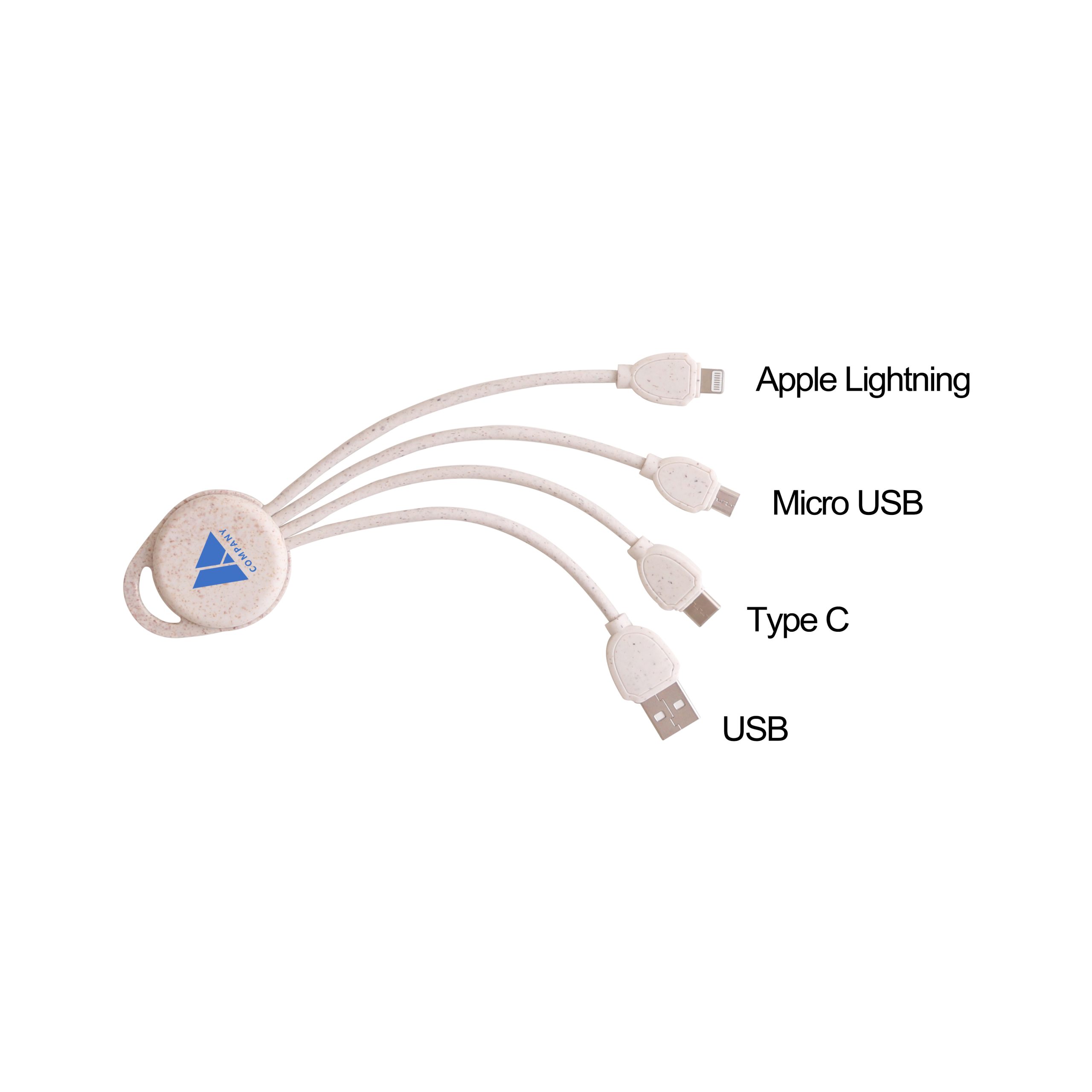 Wheat Straw Charging Cable - Round Shape - Image 3