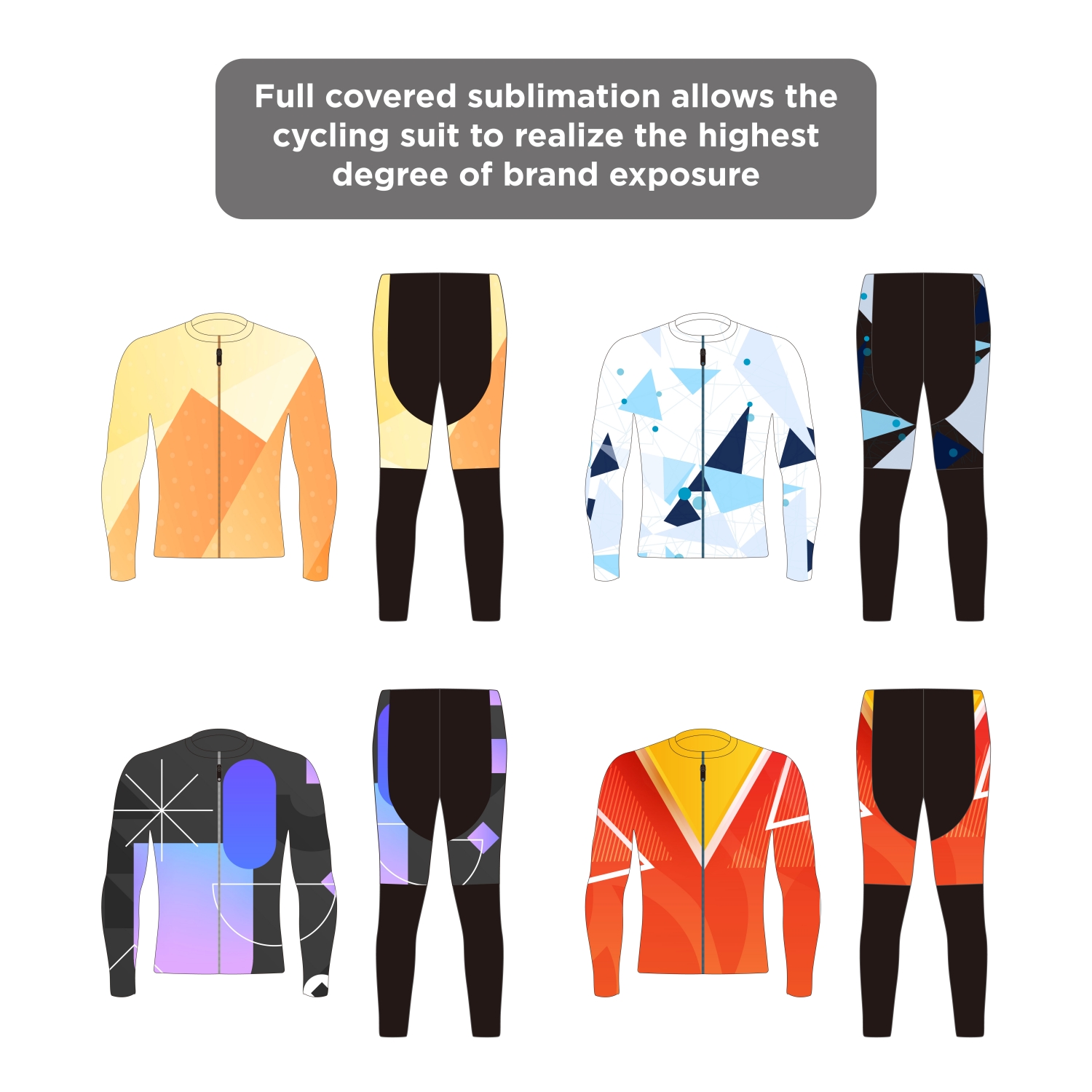 Men's Sublimated Cycling Tights - Image 9