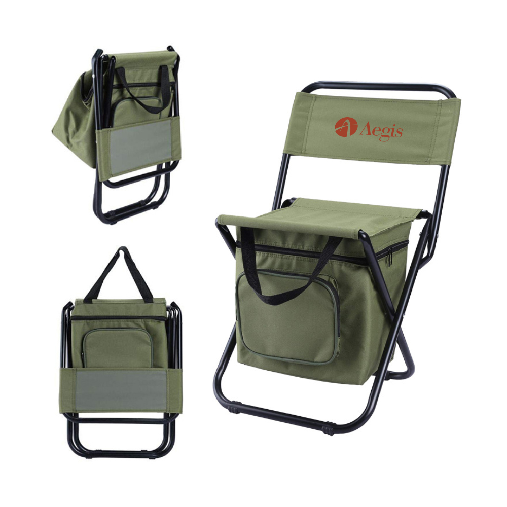 Adult Foldable Camping Chair with Cooler Bag - Image 9