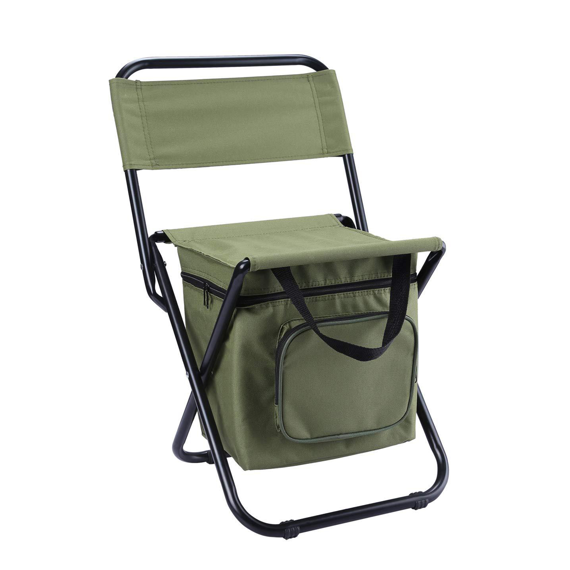 Adult Foldable Camping Chair with Cooler Bag - Image 2