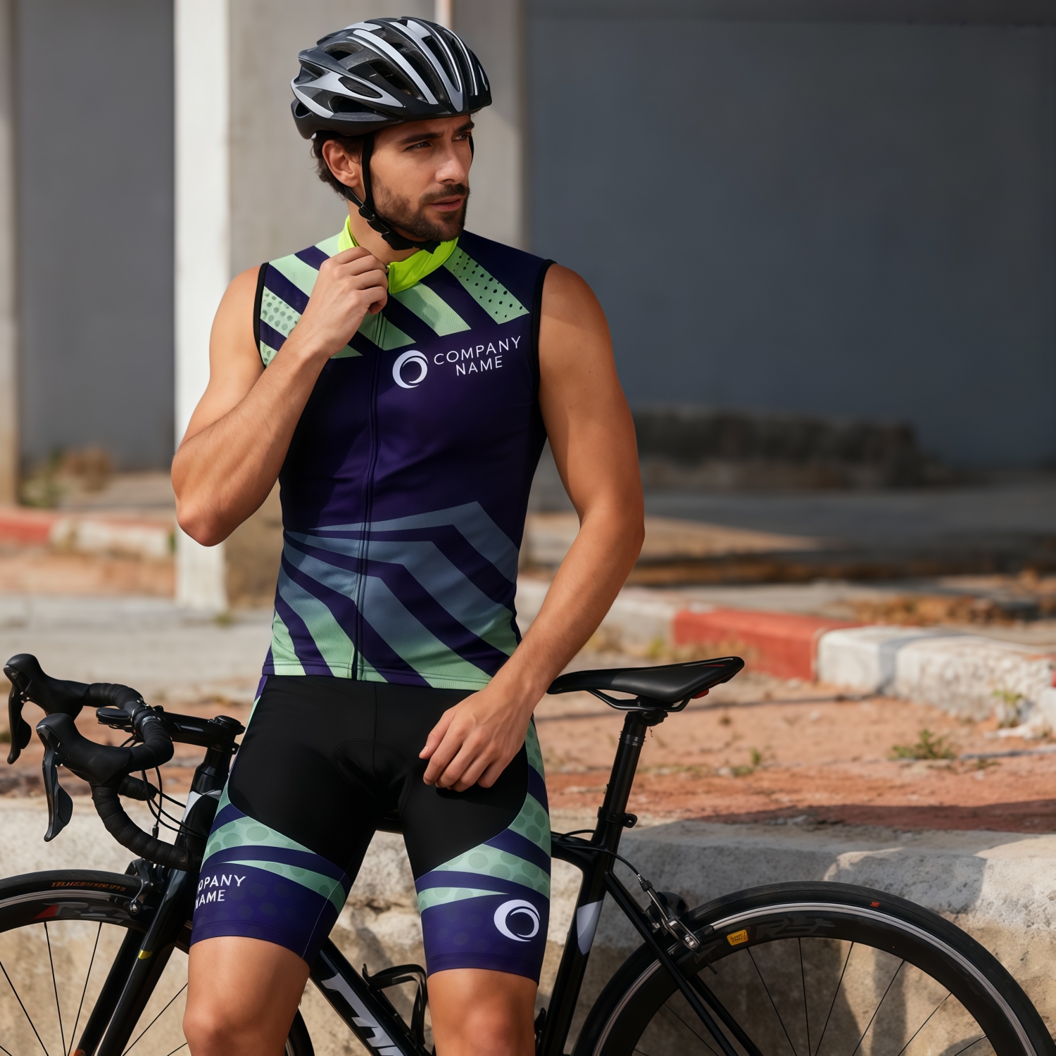 Men's Sublimated Cycling Vest - Image 2