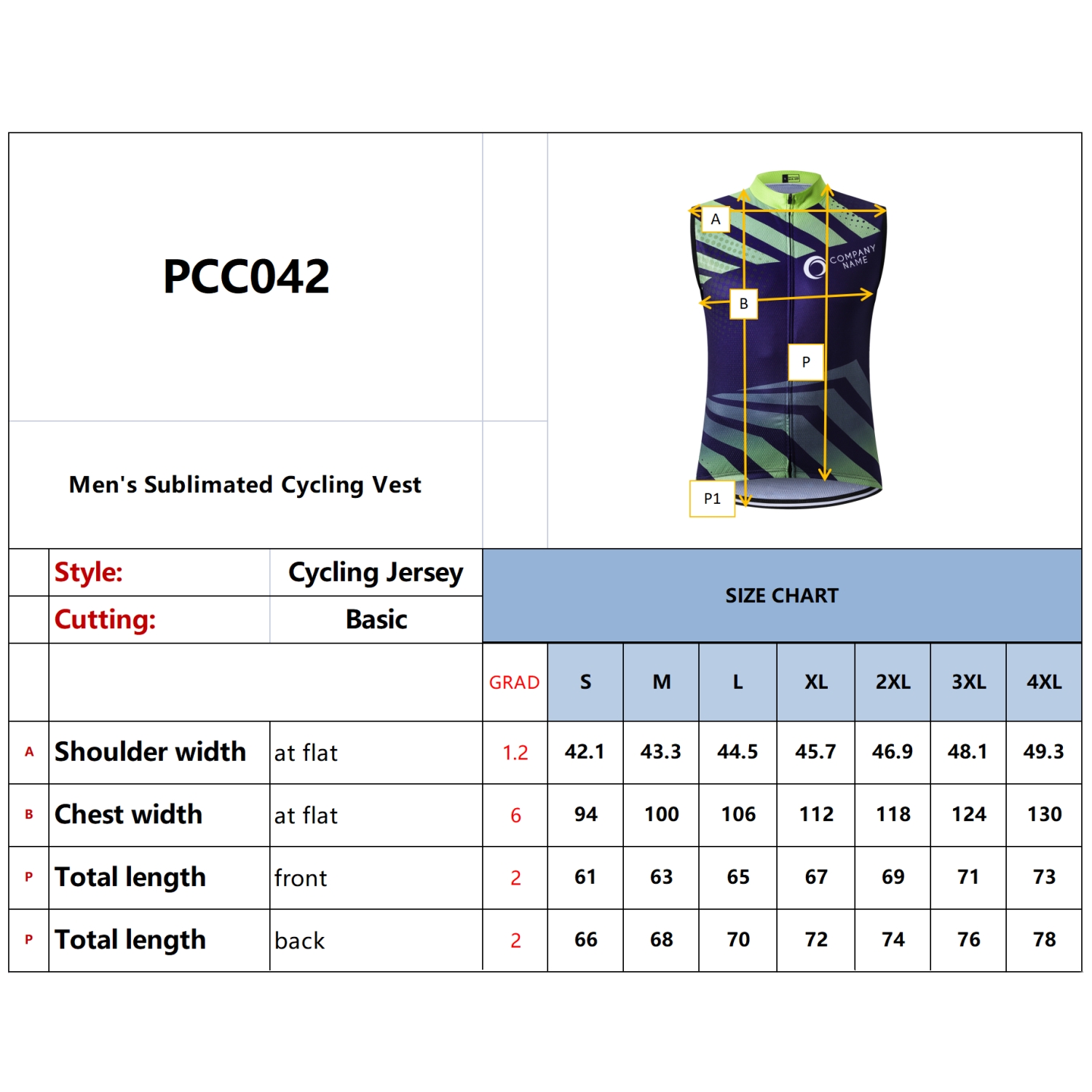 Men's Sublimated Cycling Vest - Image 14