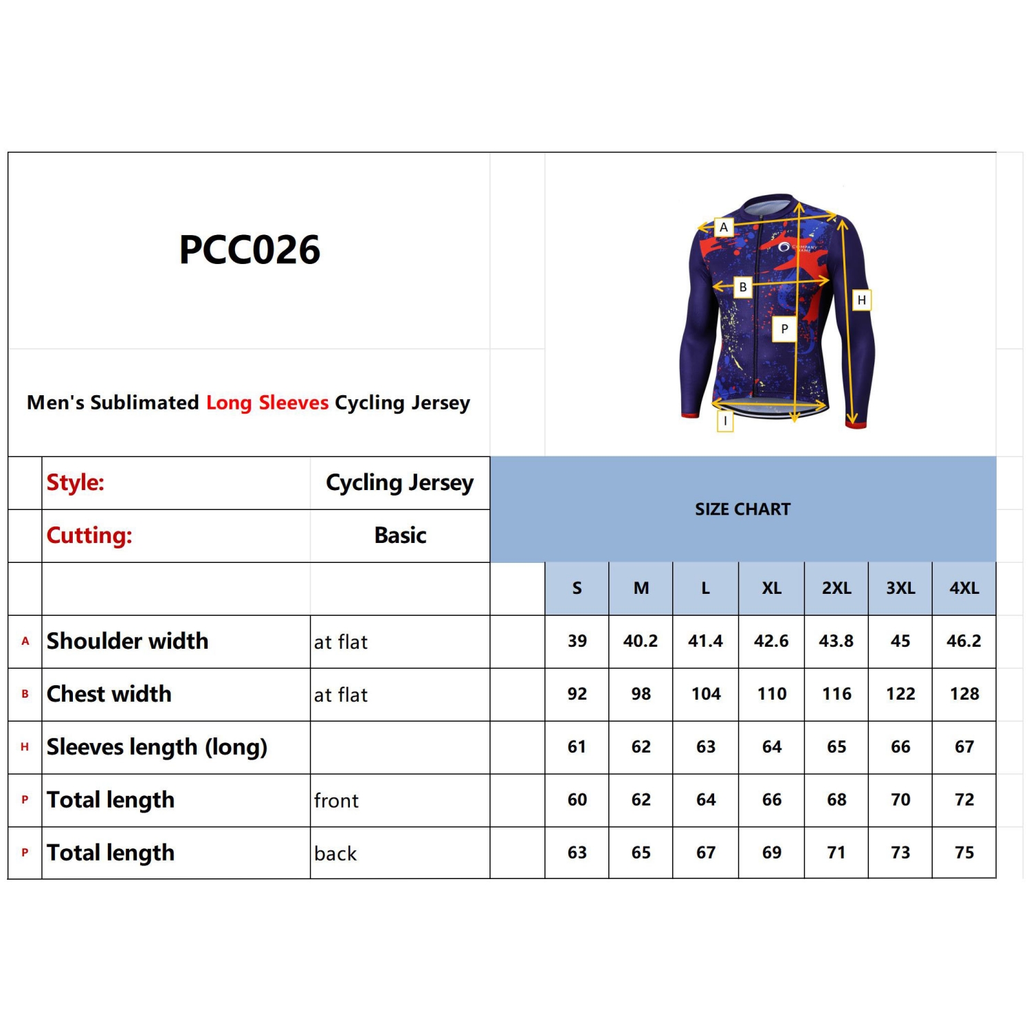 Men's Sublimated Long Sleeve Cycling Jersey - Image 13