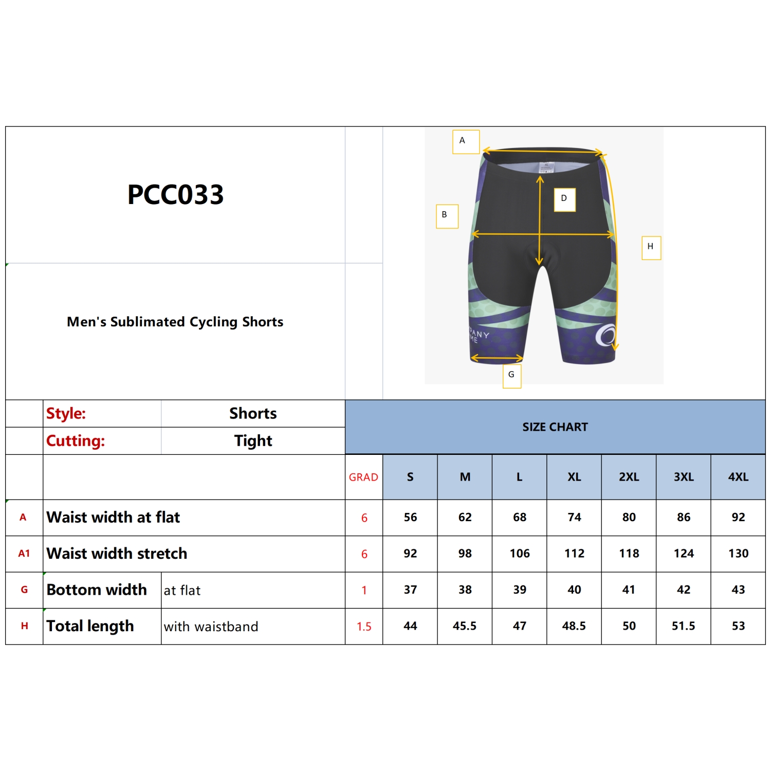 Men's Sublimated Cycling Shorts - Image 13