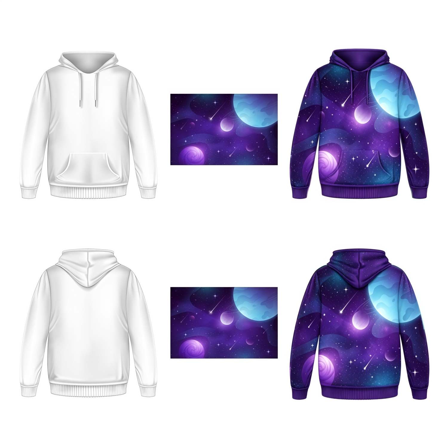 Unisex Adults Polyester Spandex Sublimated Hoodie With Pocket - Image 5