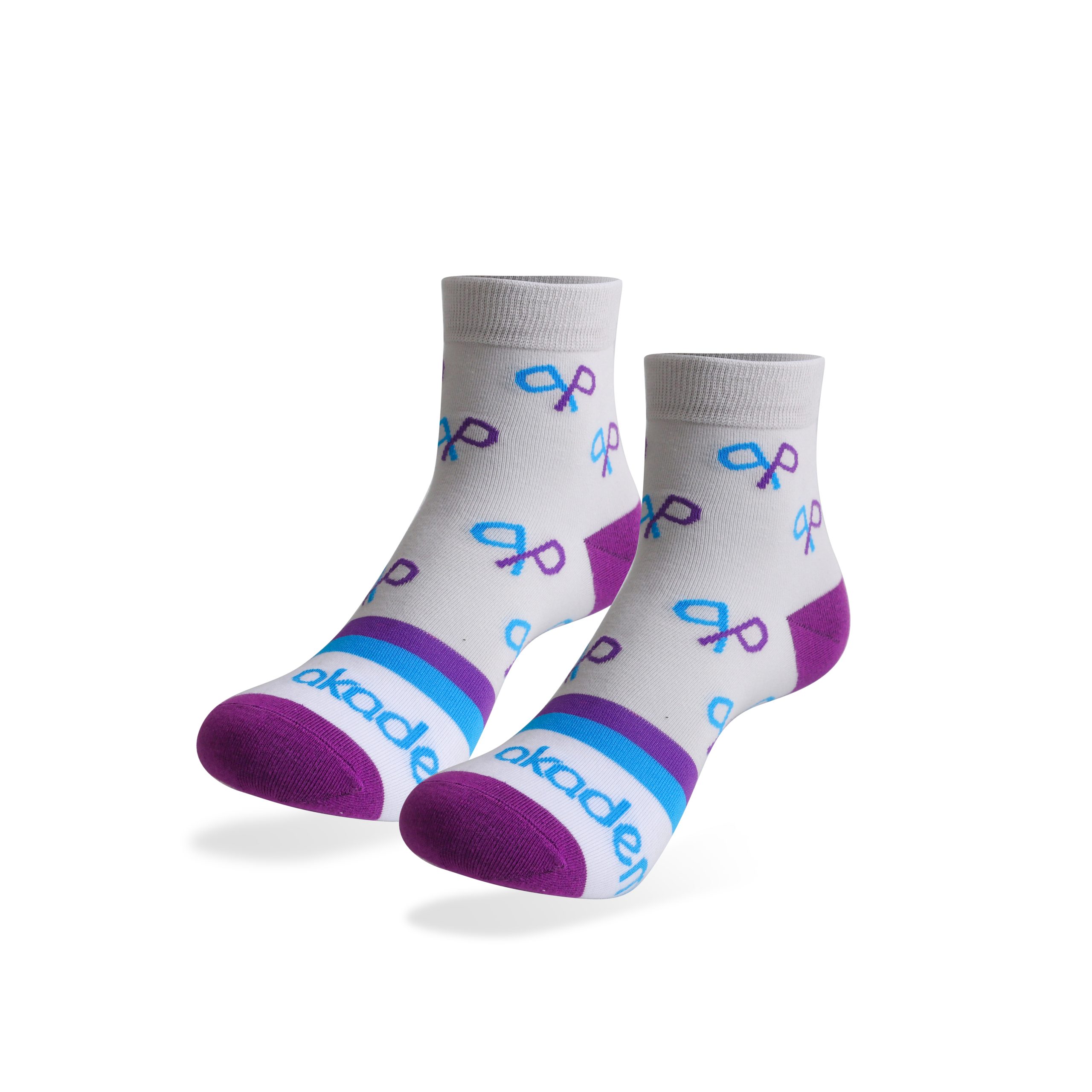 Ankle Custom Pattern Socks - With Towel Bottom