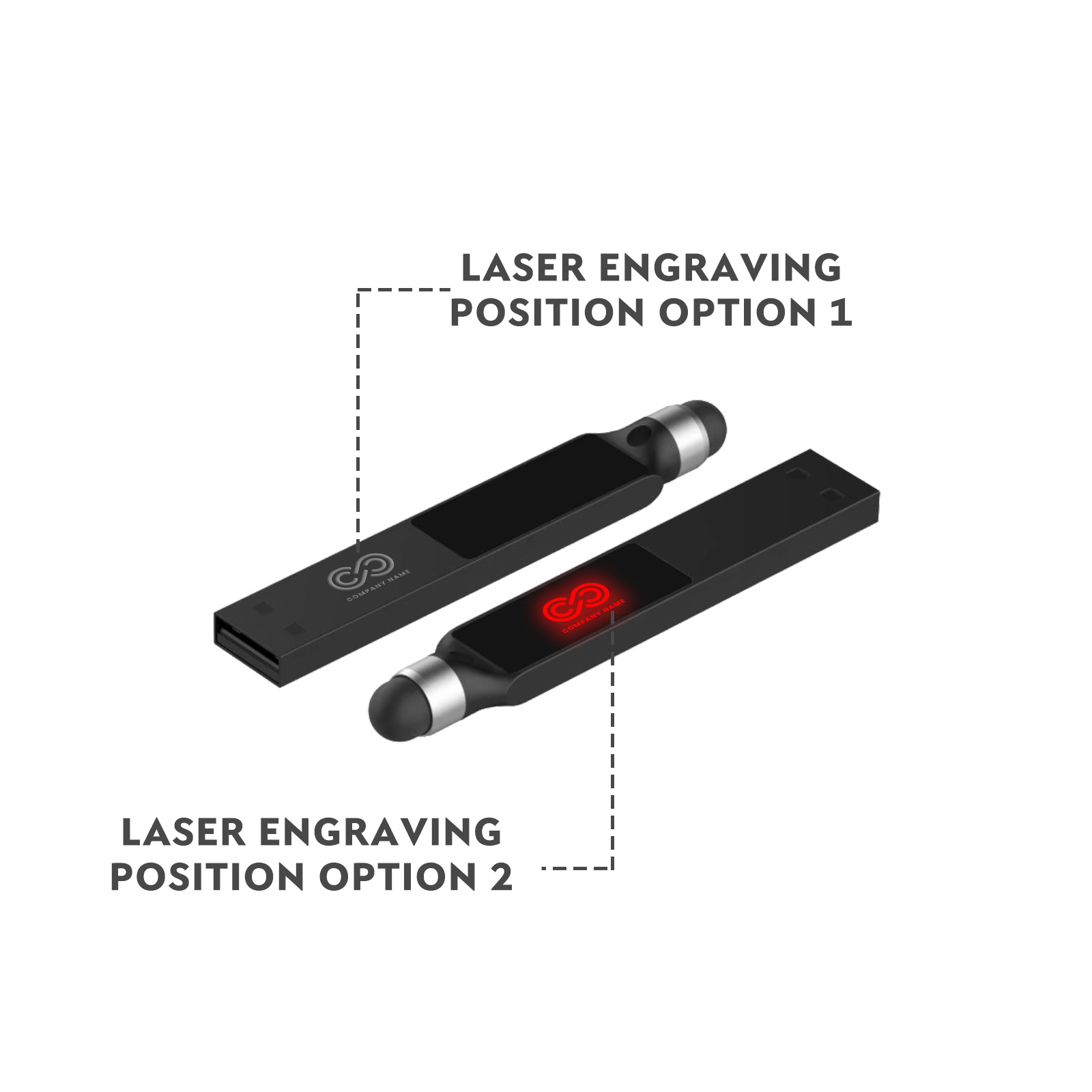 Stylus Backlit Logo Flash Drive - Image 4