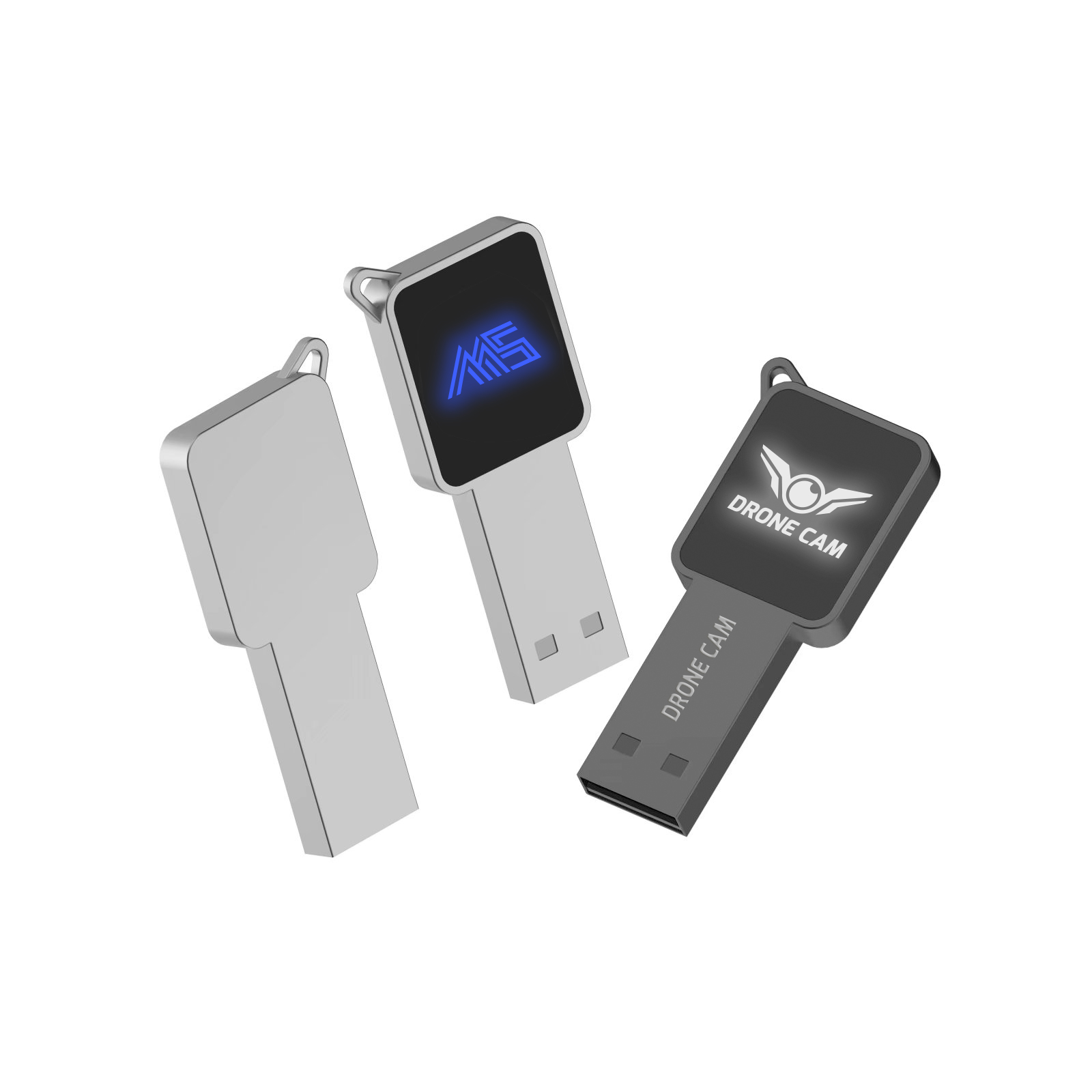 Square Lighting Logo Flash Drive - Image 2