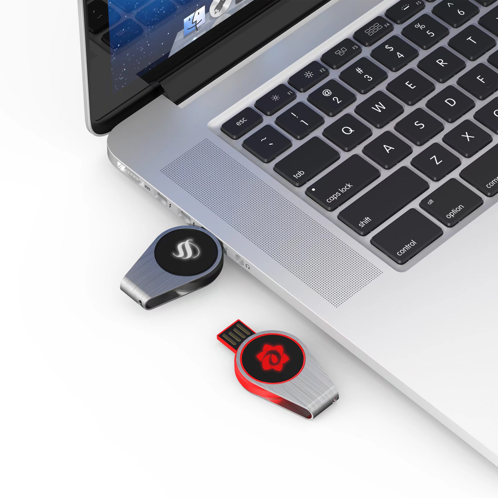 Swivel Lighting Logo Flash Drive - Image 5