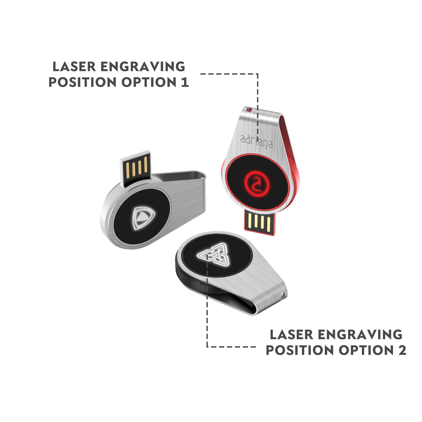 Swivel Lighting Logo Flash Drive - Image 3