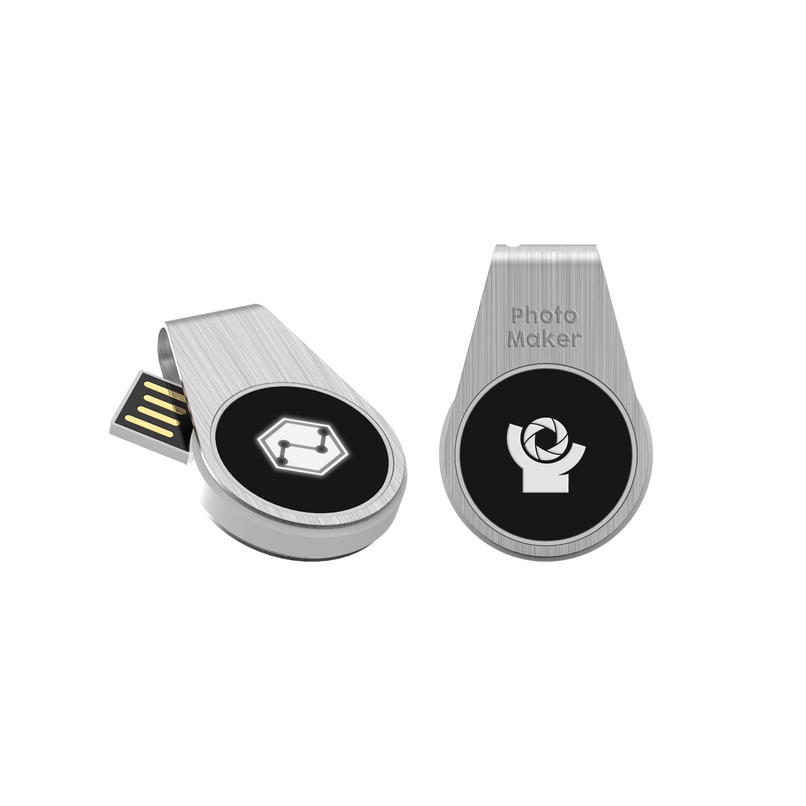Swivel Lighting Logo Flash Drive - Image 2