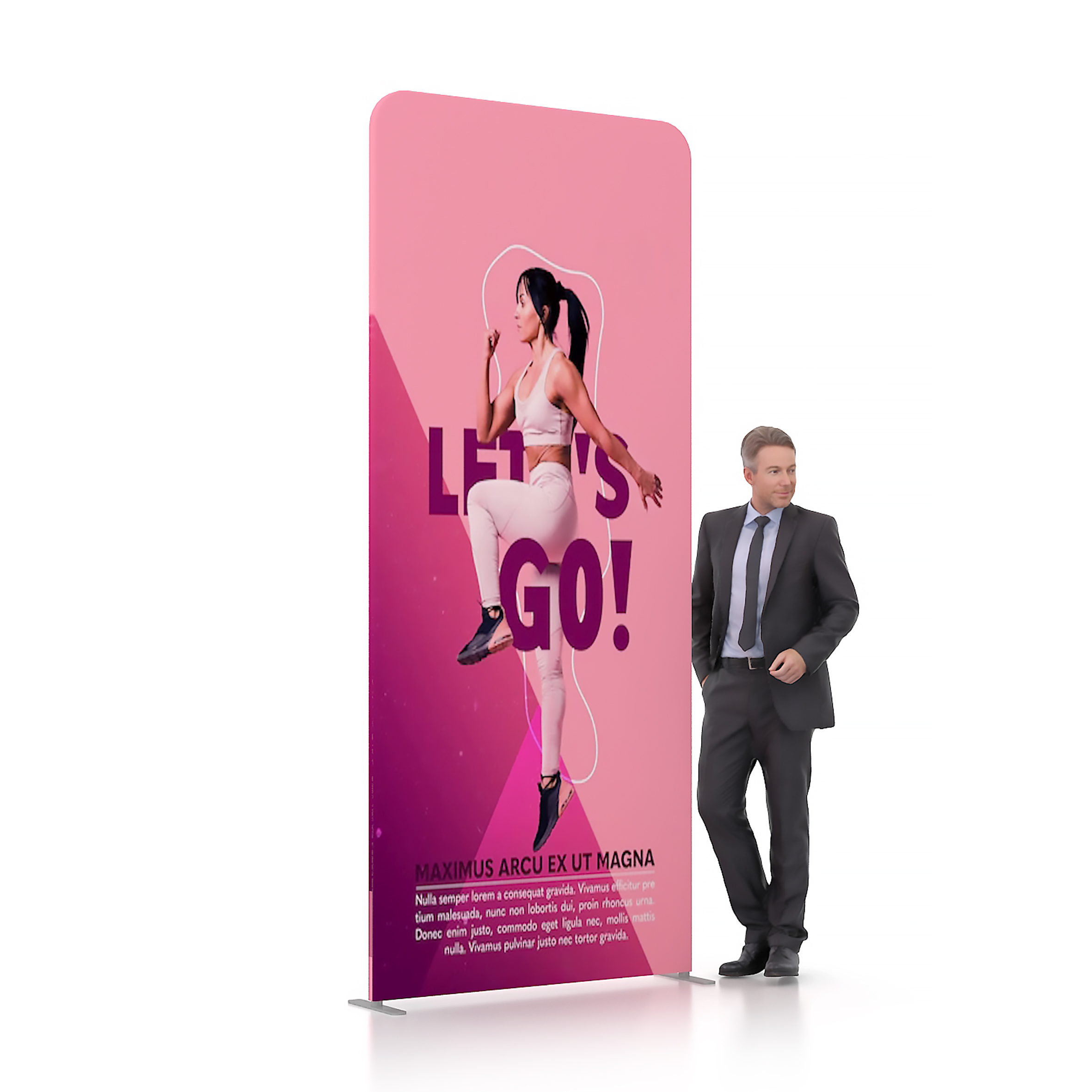 1.5m x 3m Straight Tension Fabric Display Wall - Image 2