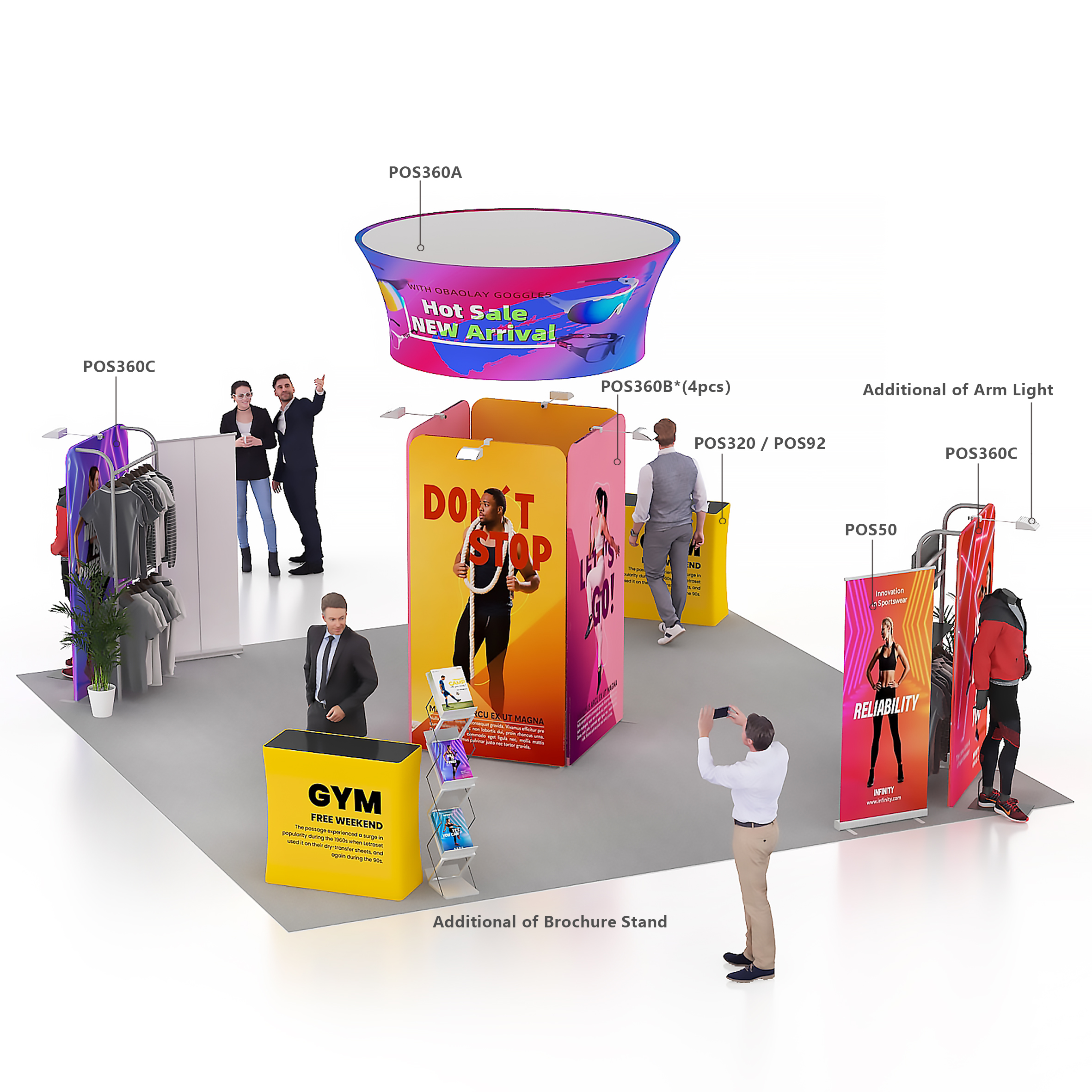 Sky Tube Circle Hanging Banner - Image 3
