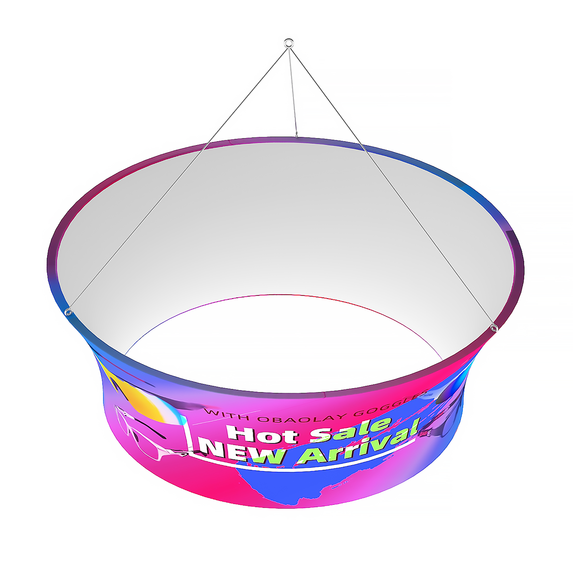 Sky Tube Circle Hanging Banner - Image 2