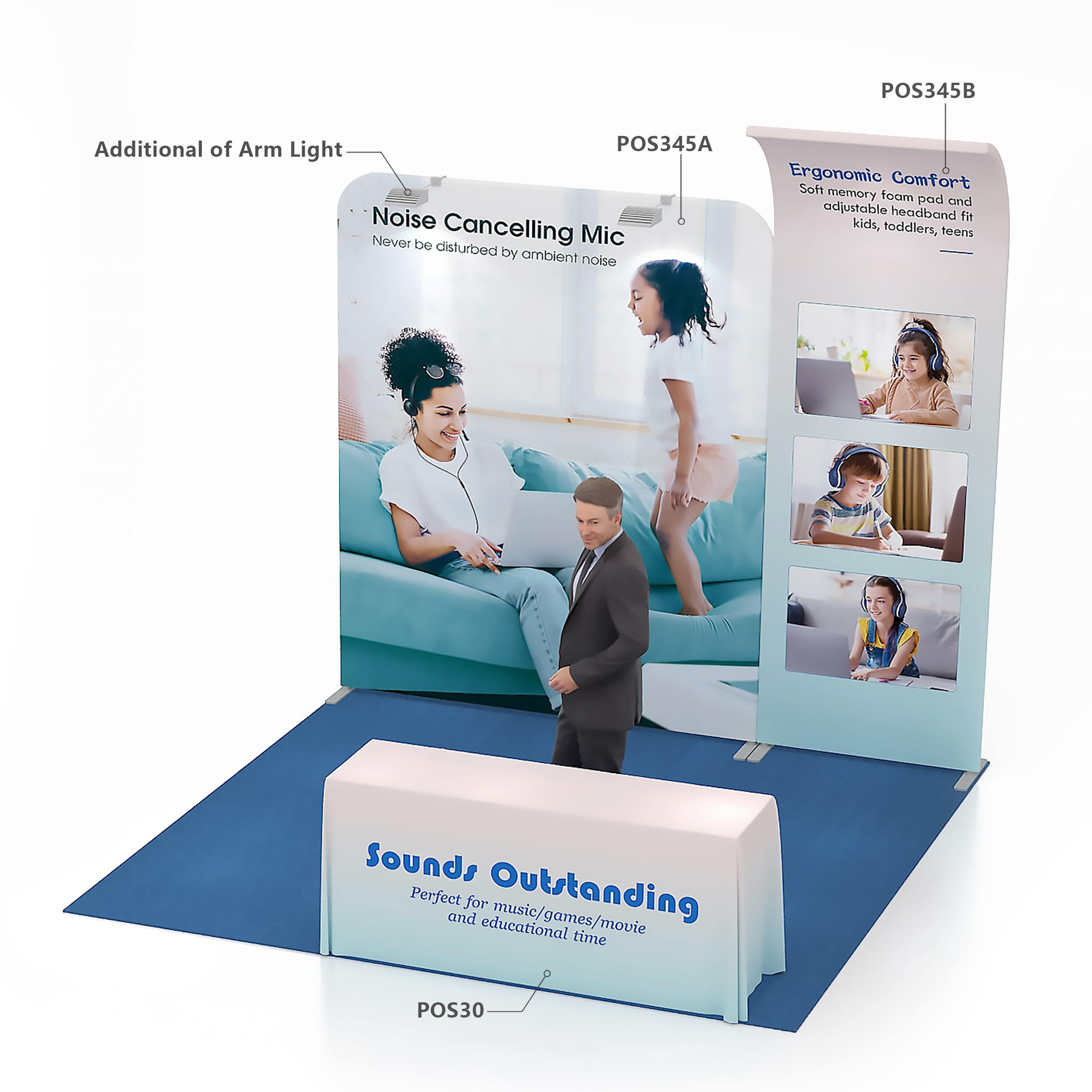 Curved Fabric Banner Stand - Image 3