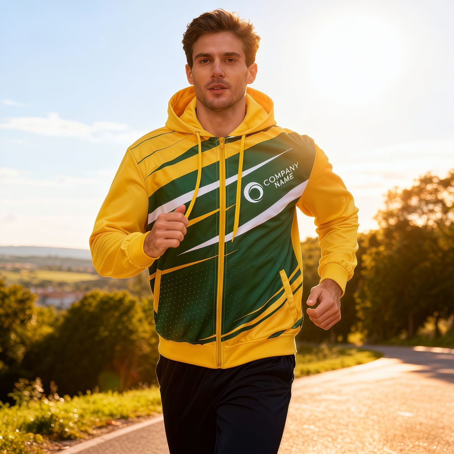 Men's Polyester Sublimated Training Track Jacket - Image 2