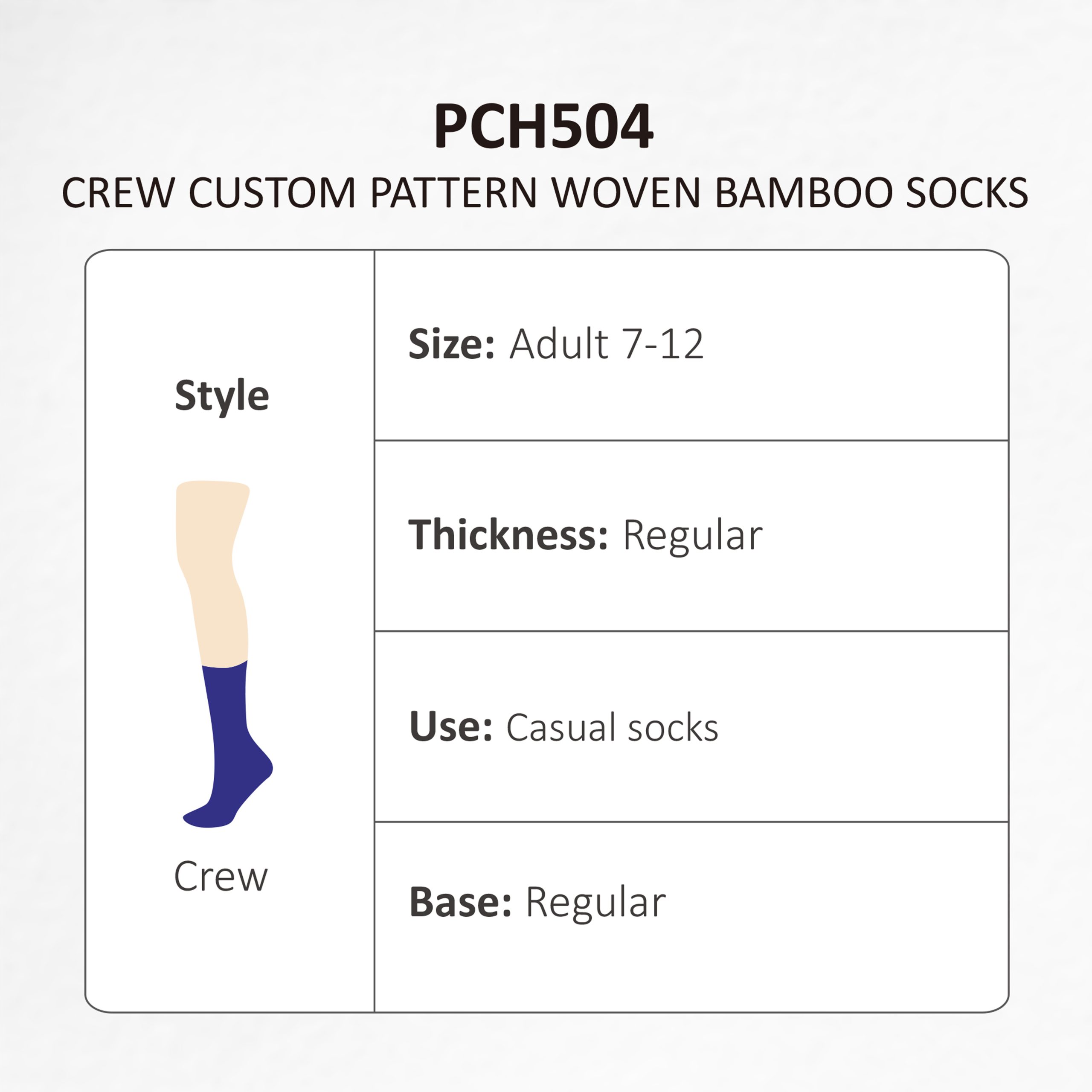 Crew Custom Pattern Woven Bamboo Socks - Image 11
