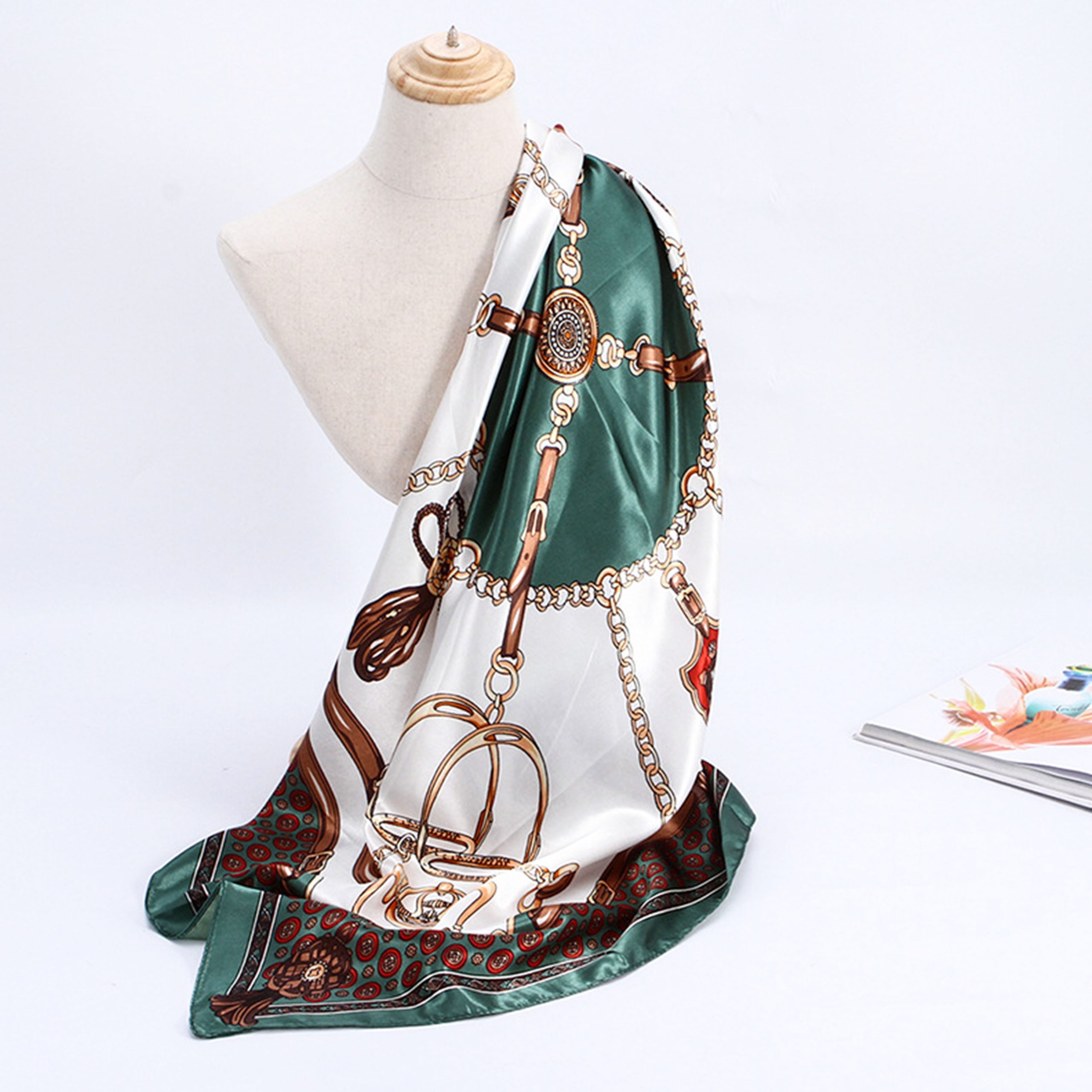 Silk Satin Scarf - Image 7
