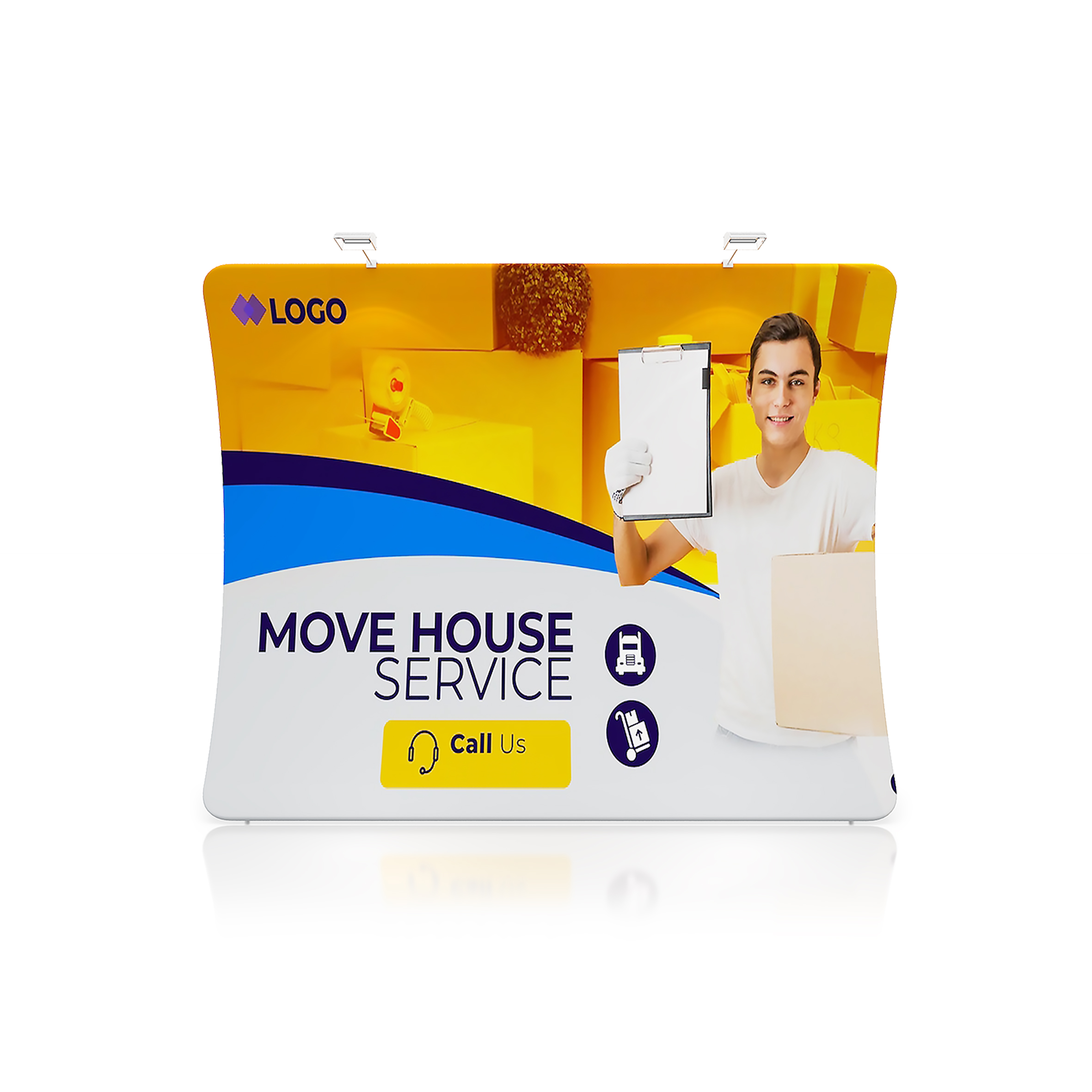 3m U-Shaped Tension Fabric Display Wall - Image 2