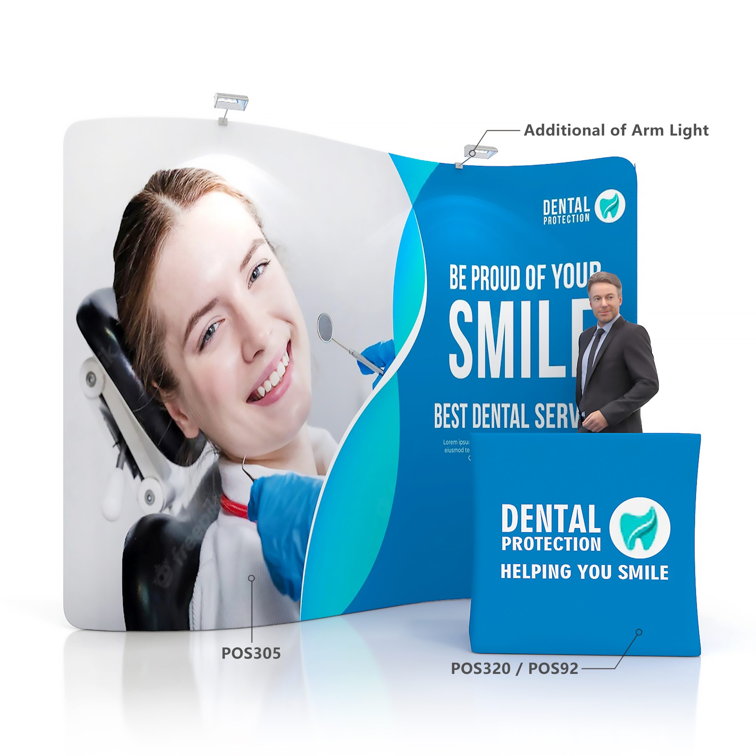 3m S-Shaped Tension Fabric Display Wall - Image 4