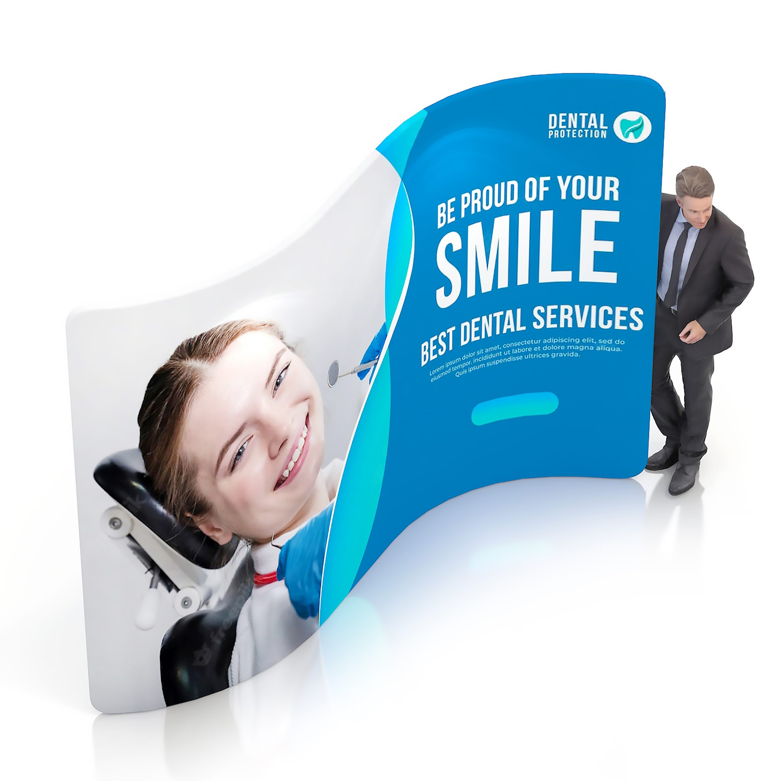 3m S-Shaped Tension Fabric Display Wall - Image 3