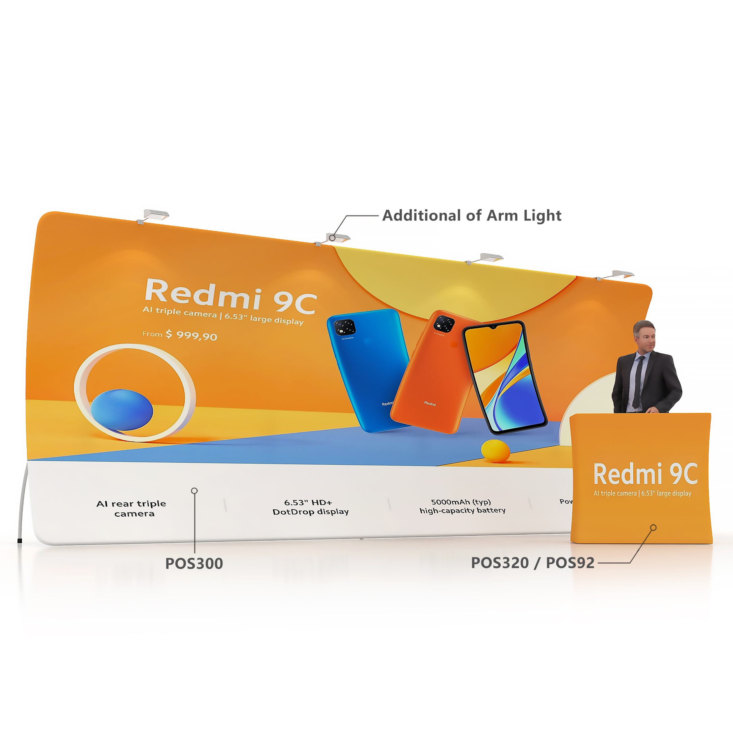 6m U-Shaped Tension Fabric Display Wall - Image 4