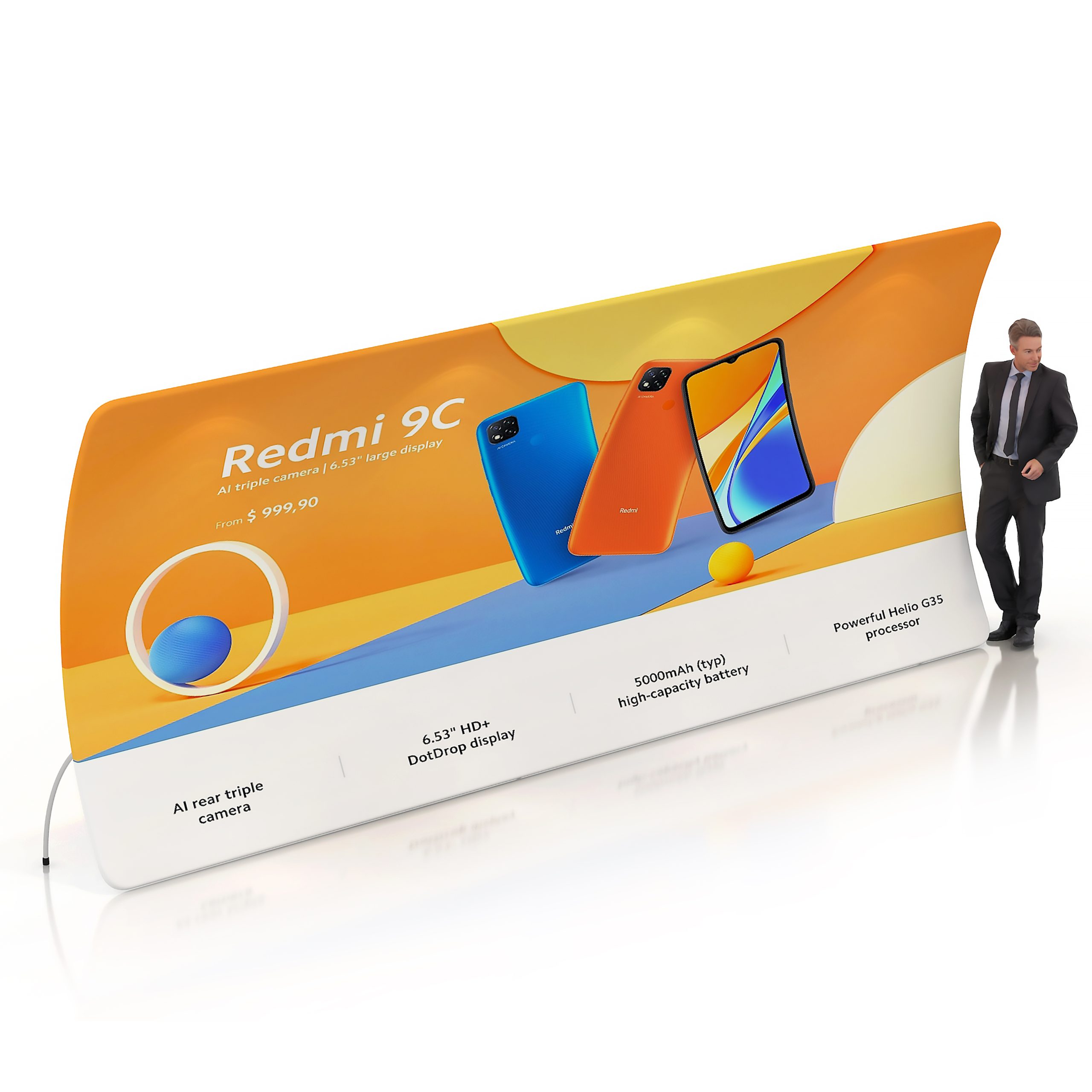 6m U-Shaped Tension Fabric Display Wall - Image 3