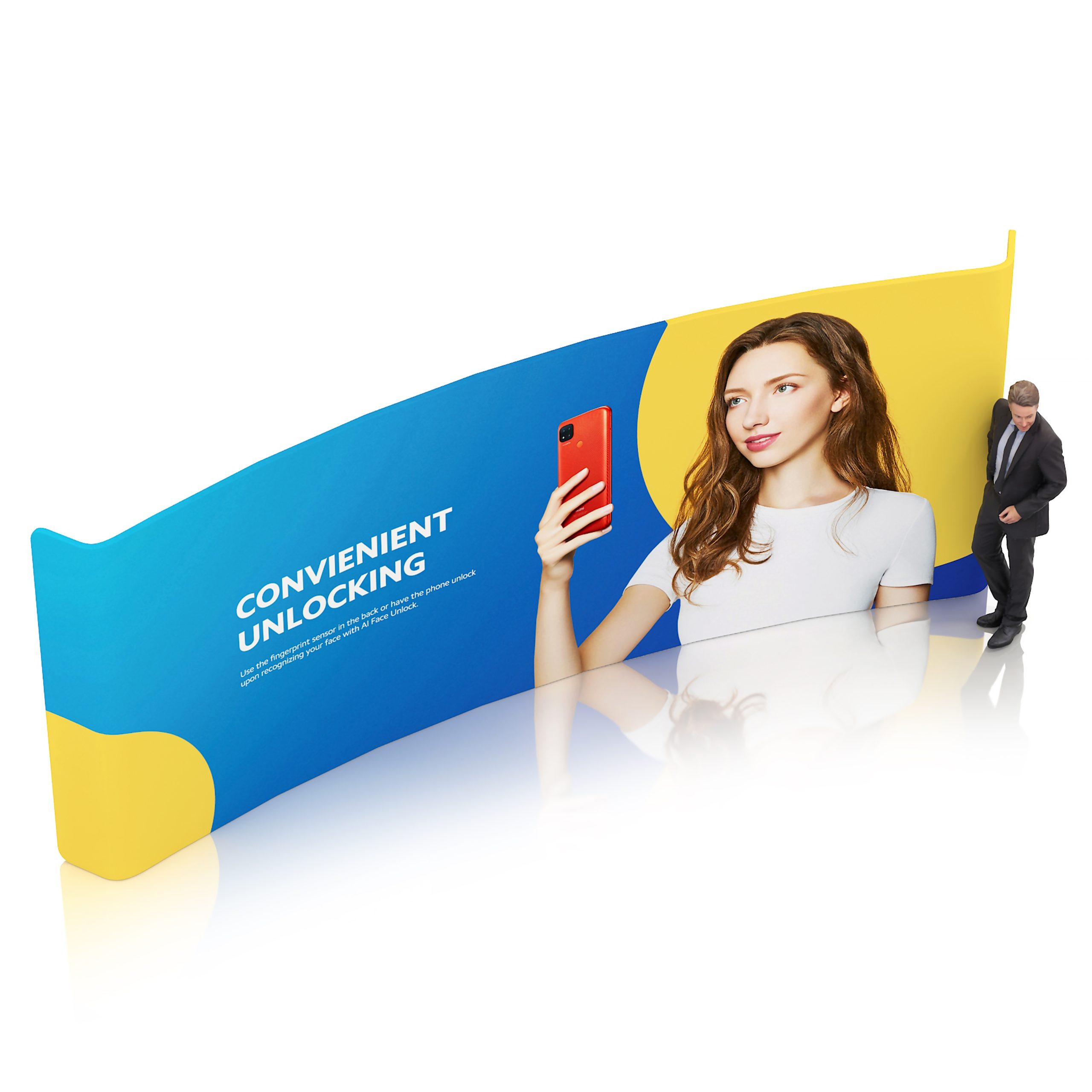 6m Curved Tension Fabric Display Wall - Image 3
