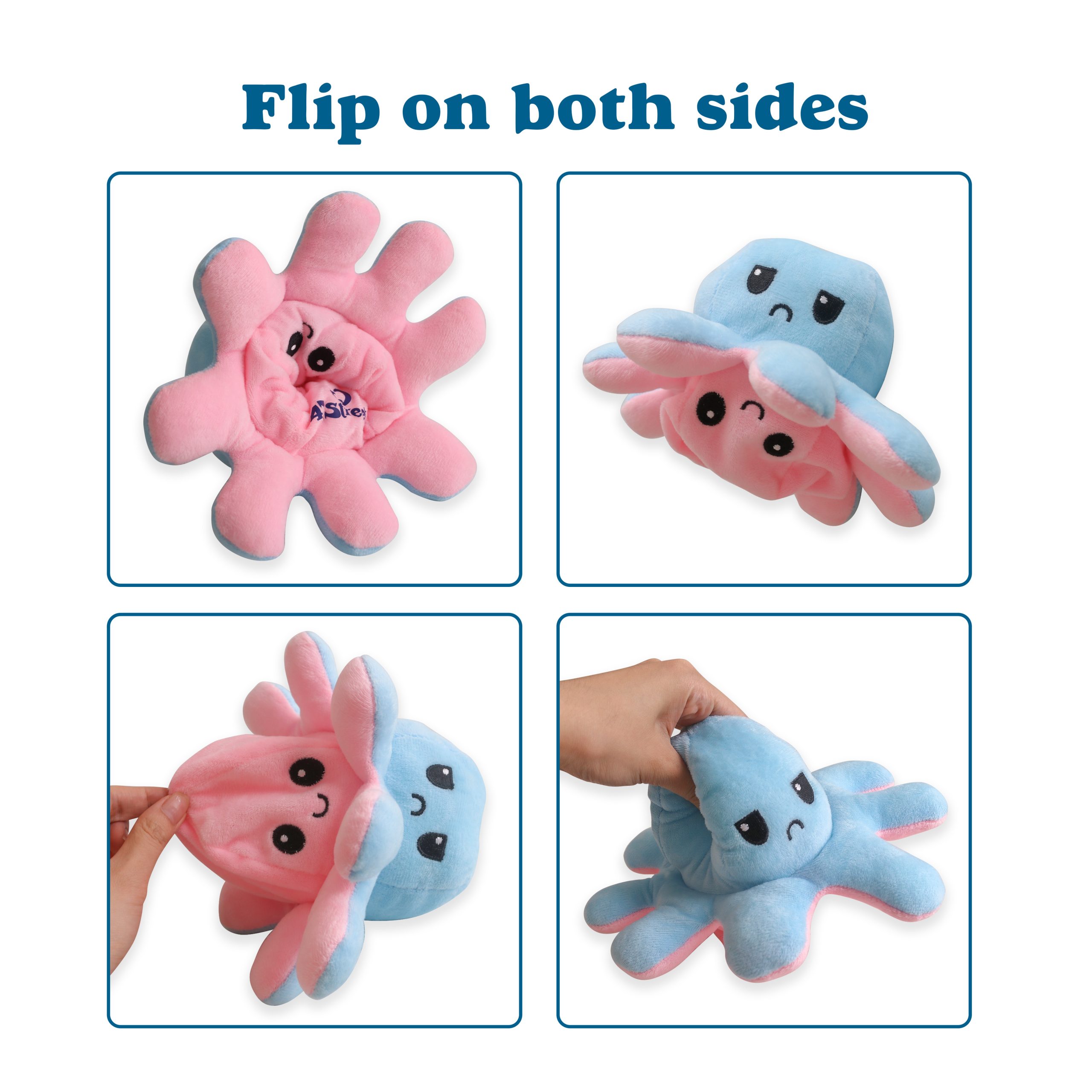 Large Reversible Octopus Plush Toy - Image 9