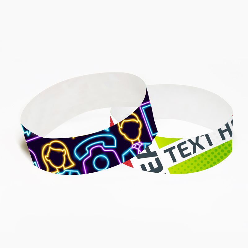 25mm Width Disposable Full Colour Tyvek Wristband - Image 2