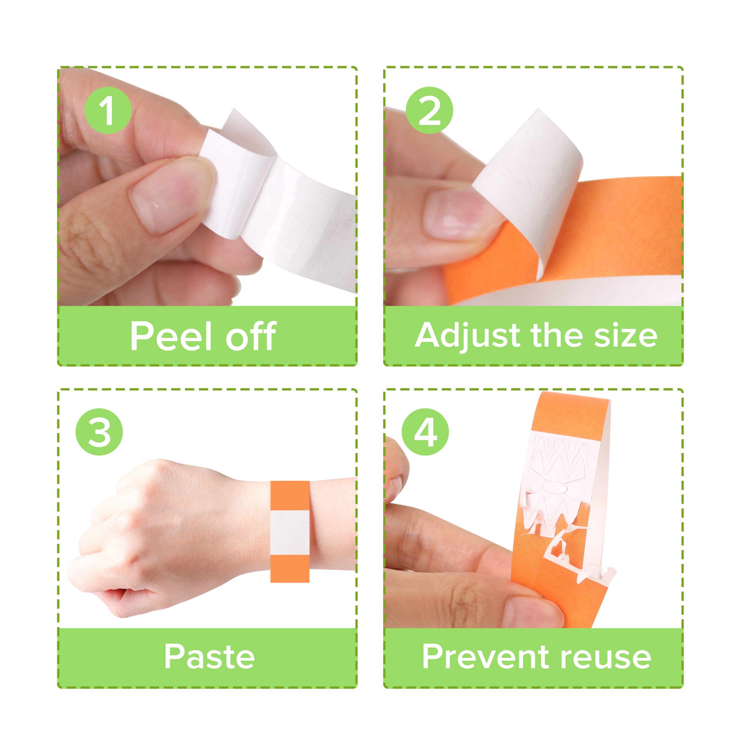 25mm Width Disposable Full Colour Tyvek Wristband - Image 5