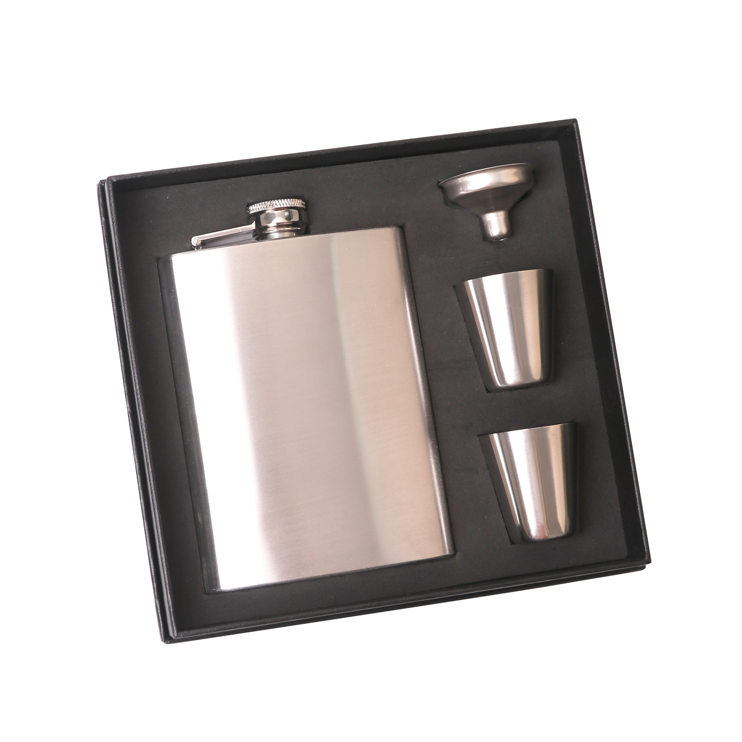 8 OZ Stainless Steel Hip Flask Set - Image 2