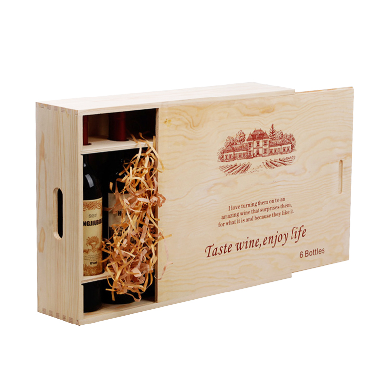 Six-pack Wooden Wine Gift Box - Image 5