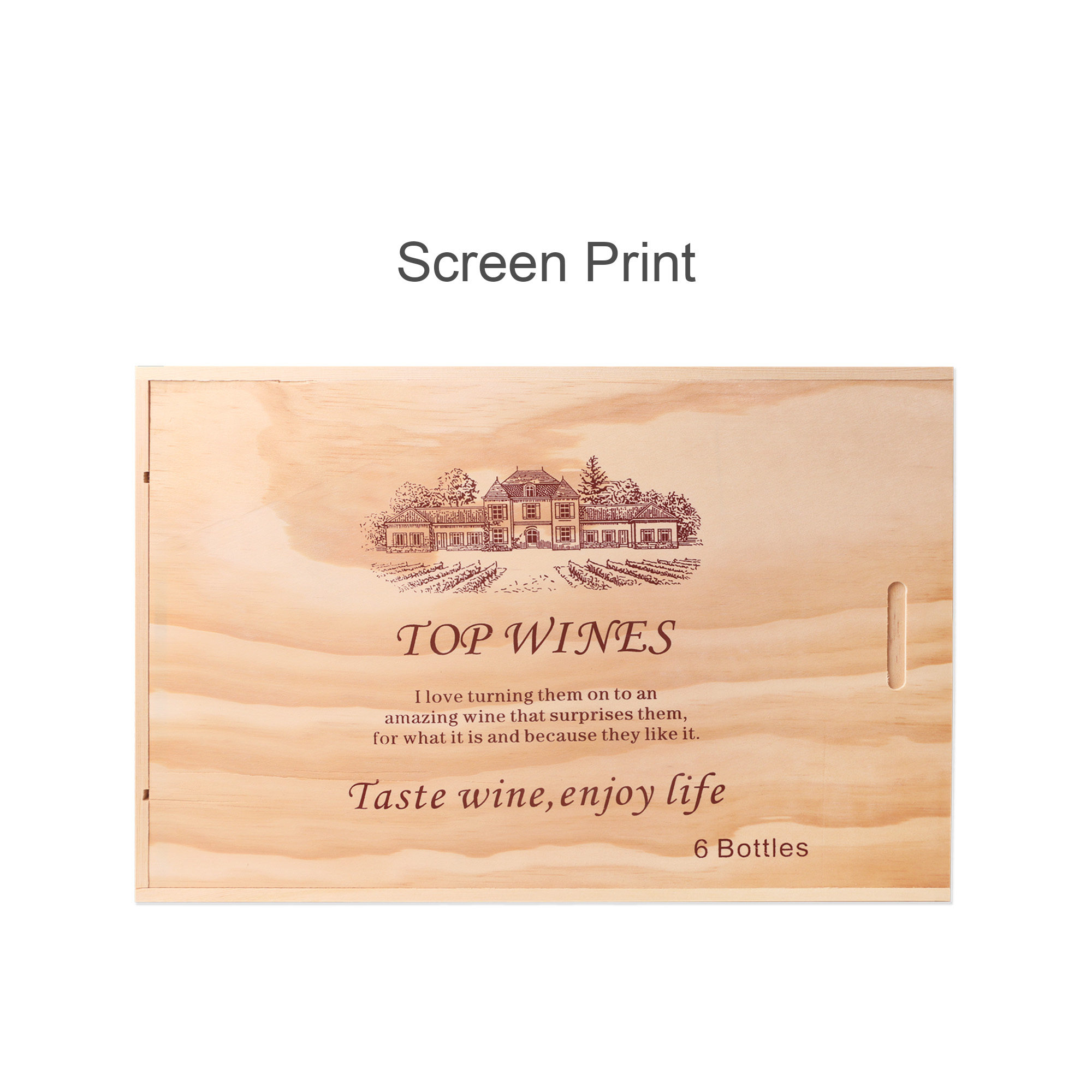 Six-pack Wooden Wine Gift Box - Image 4