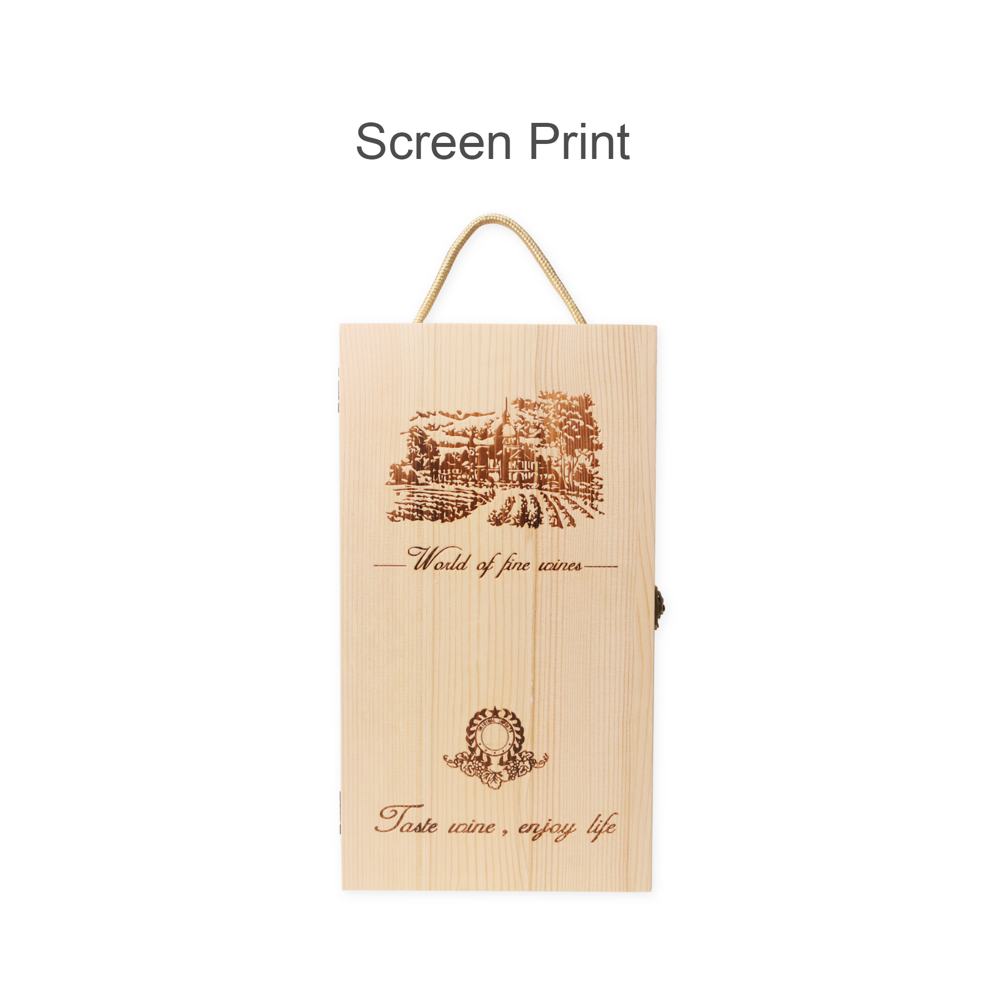 Double Bottle Wooden Wine Box - Image 4