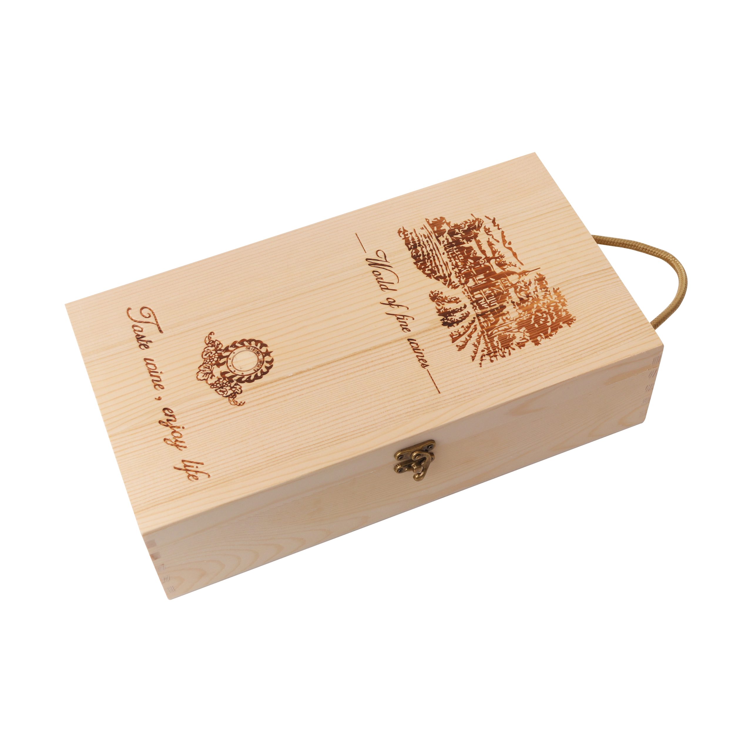 Double Bottle Wooden Wine Box - Image 7
