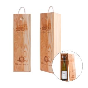 Single Bottle Wooden Wine Box