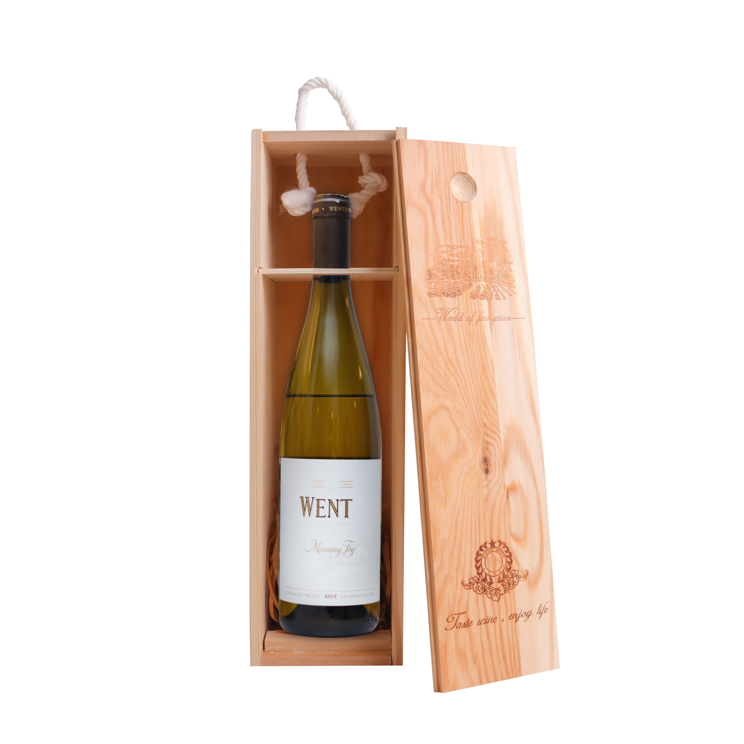 Single Bottle Wooden Wine Box - Image 5