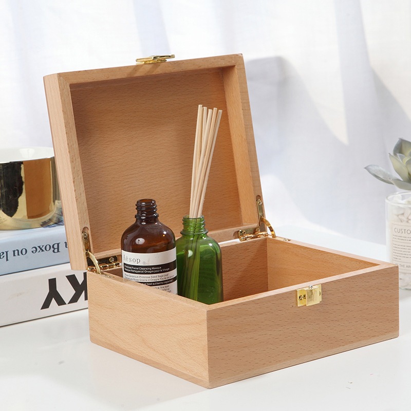 Wooden Box With Hinged Lid - Image 6