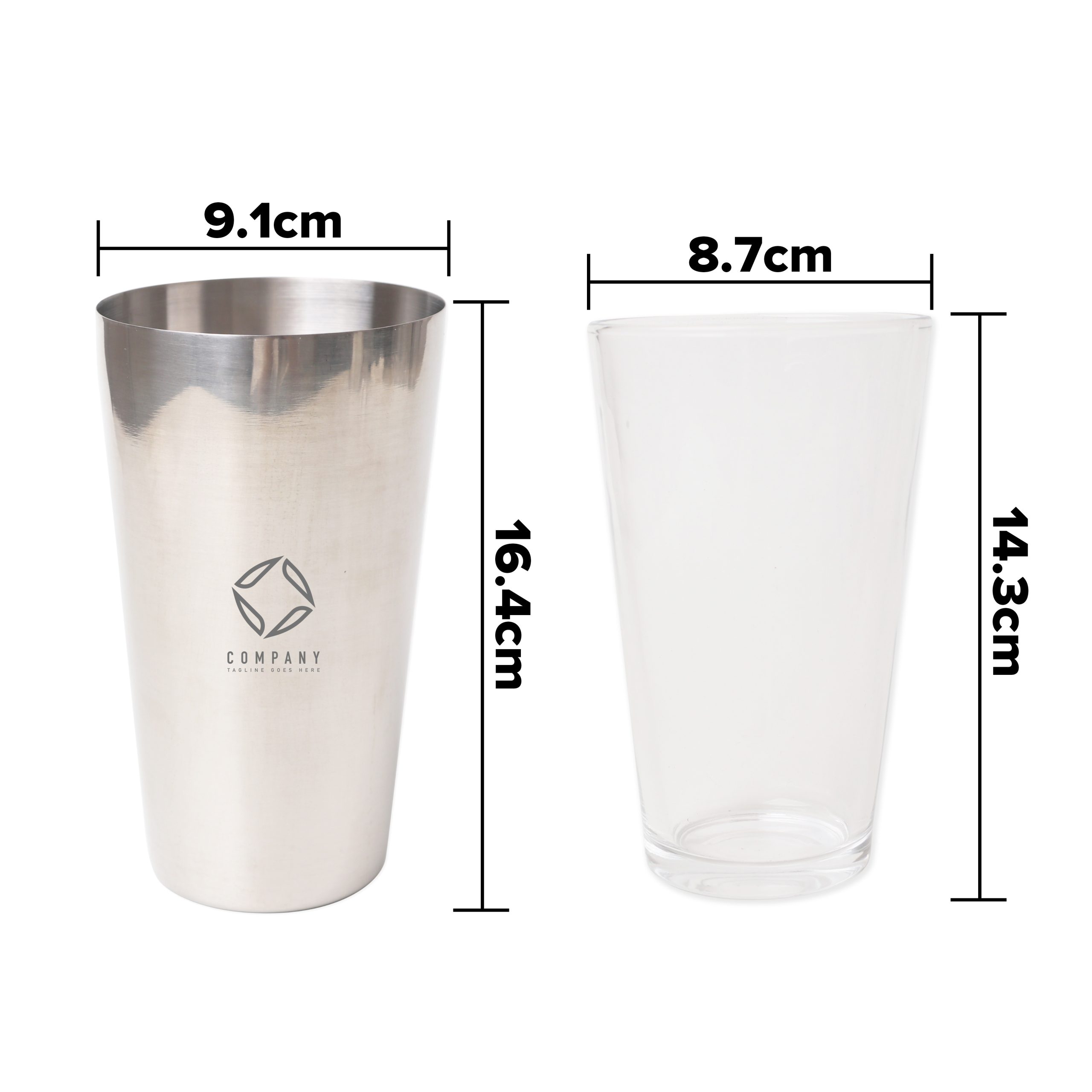 Boston Cocktail Shaker(450ml+750ml) - Image 4