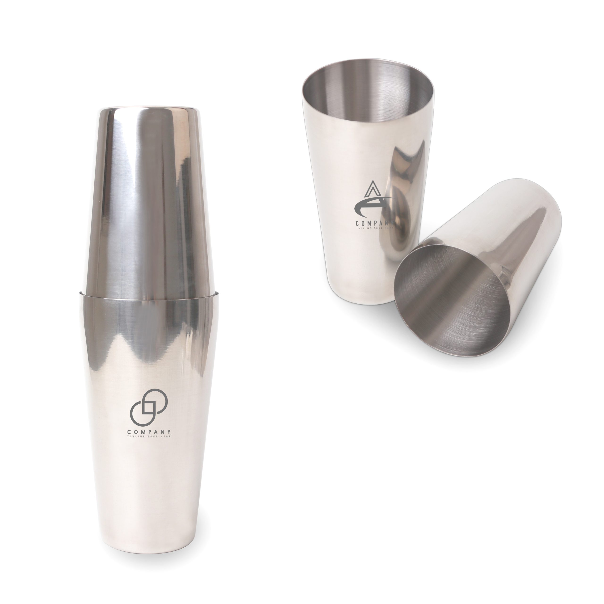 Stainless Steel Boston Cocktail Shaker(550ml+750ml) - Image 3
