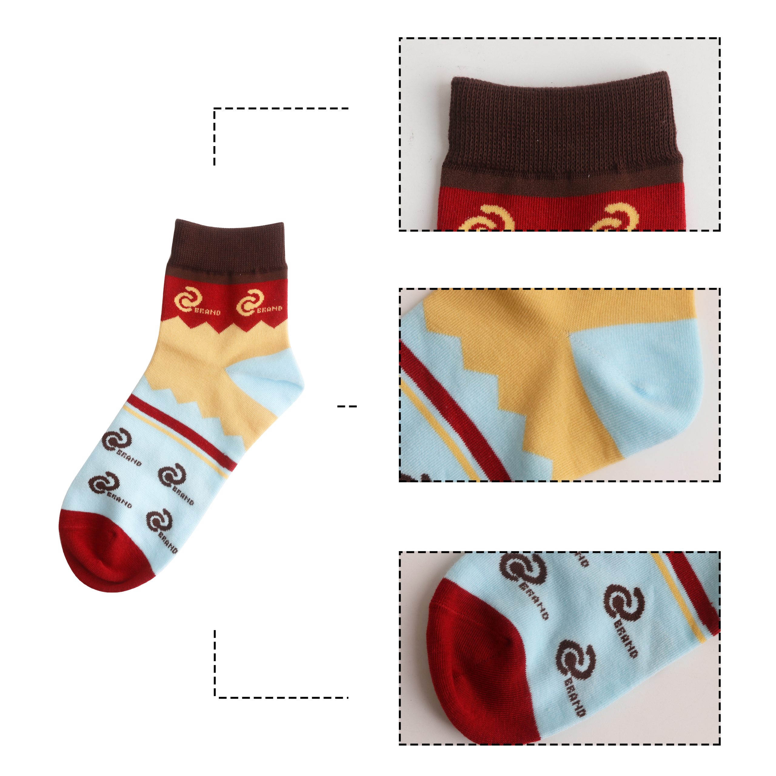 Ankle Custom Pattern Woven Socks - Image 7