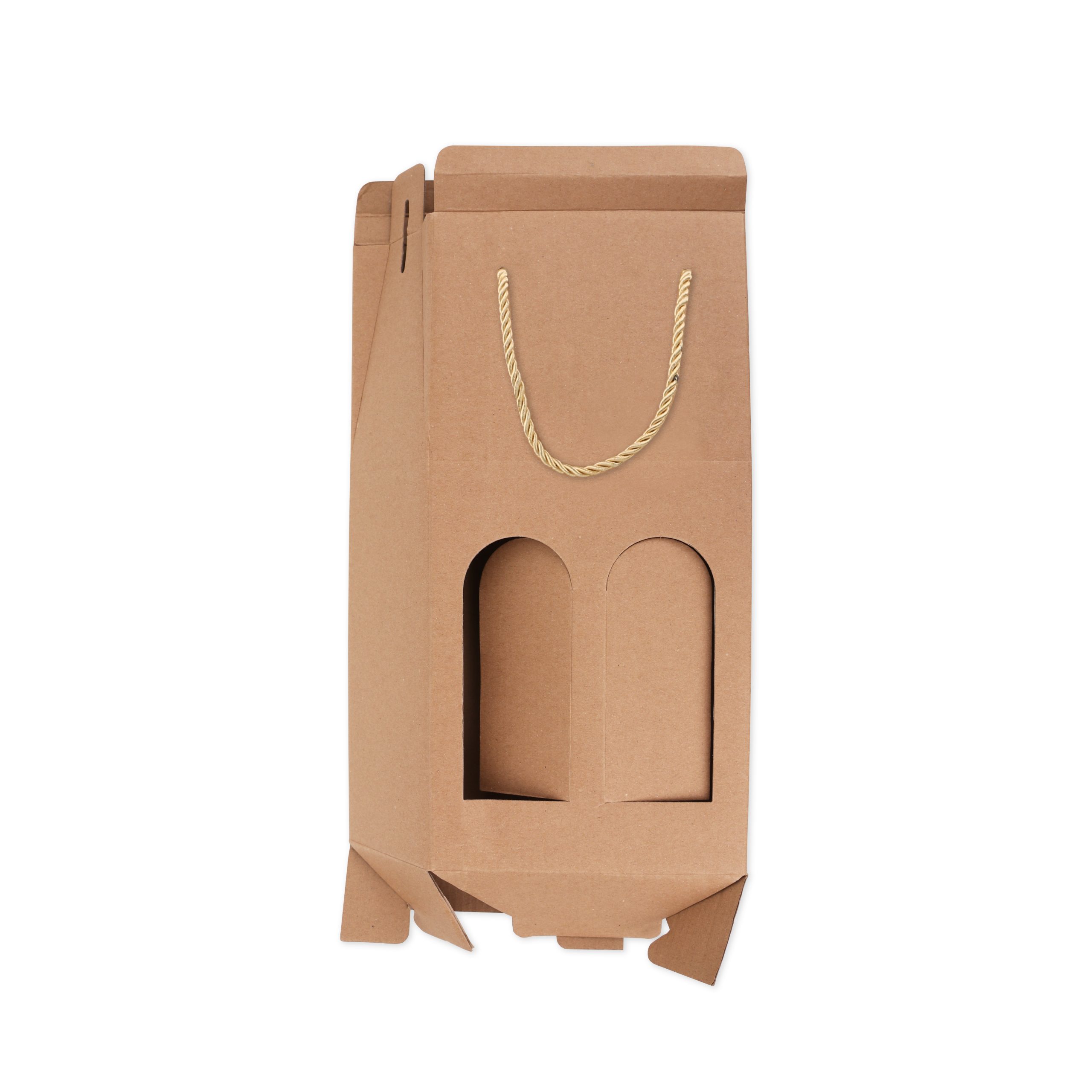 Double Bottle Wine Box with Rope Handle - Image 9