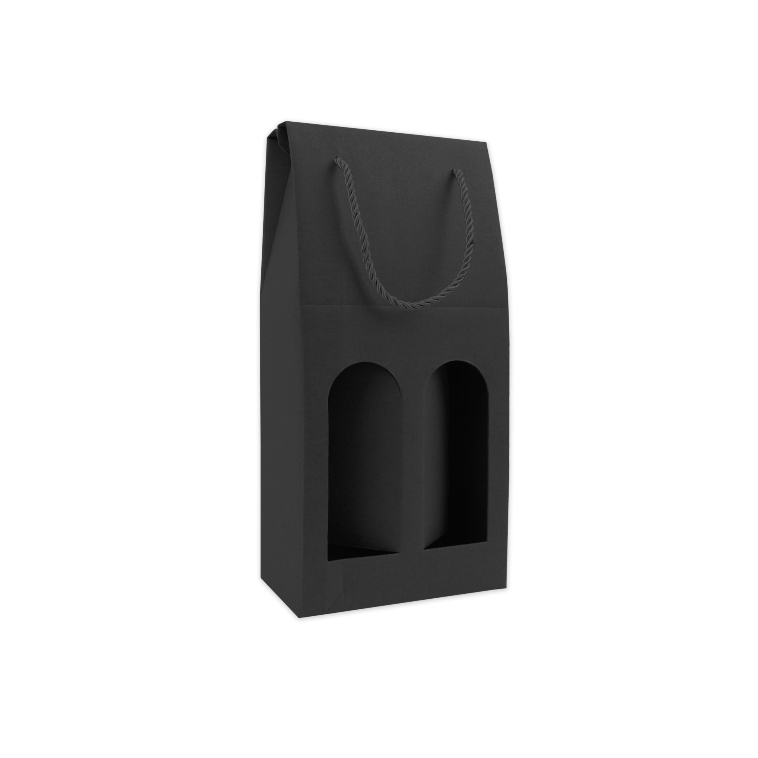 Double Bottle Wine Box with Rope Handle - Image 2